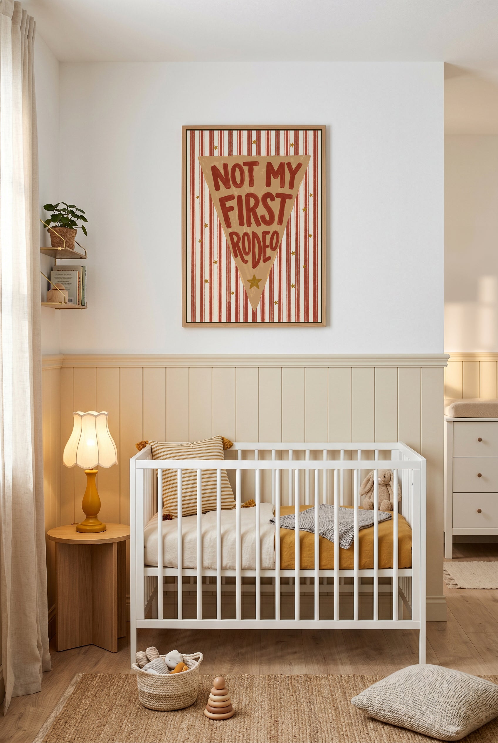 Not My First Rodeo | Framed Canvas Art Print