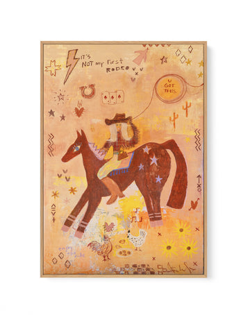 Not my First Rodeo by Jackie Green | Framed Canvas Wall Art