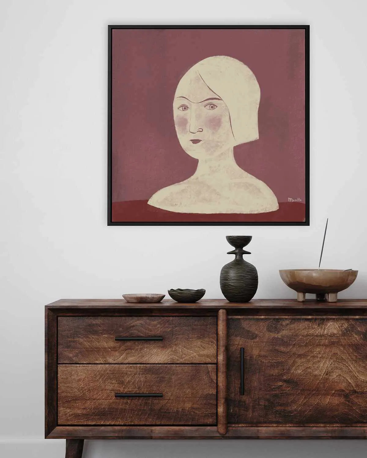 Not Amused by Marco Marella | Framed Canvas Art Print from Olive et Oriel where you can shop wallpaper and artworks online