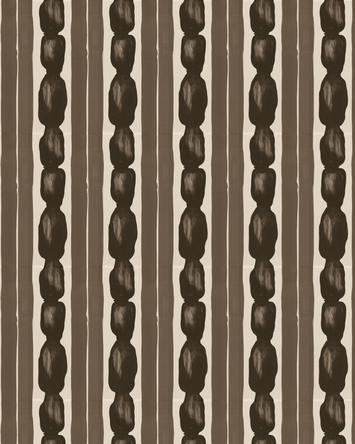 Notch Stripe in Espresso Brown Wallpaper