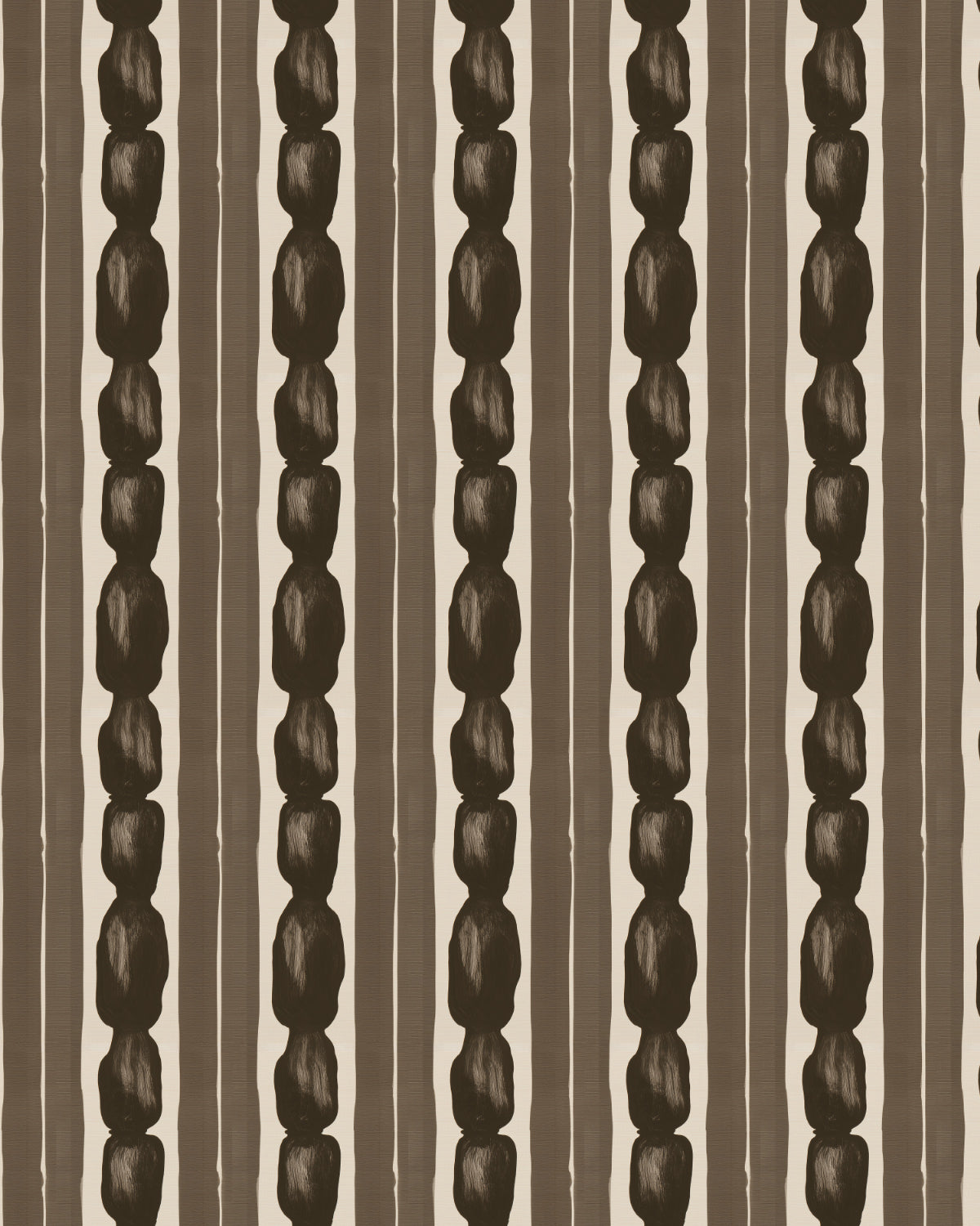 Notch Stripe in Espresso Brown Wallpaper