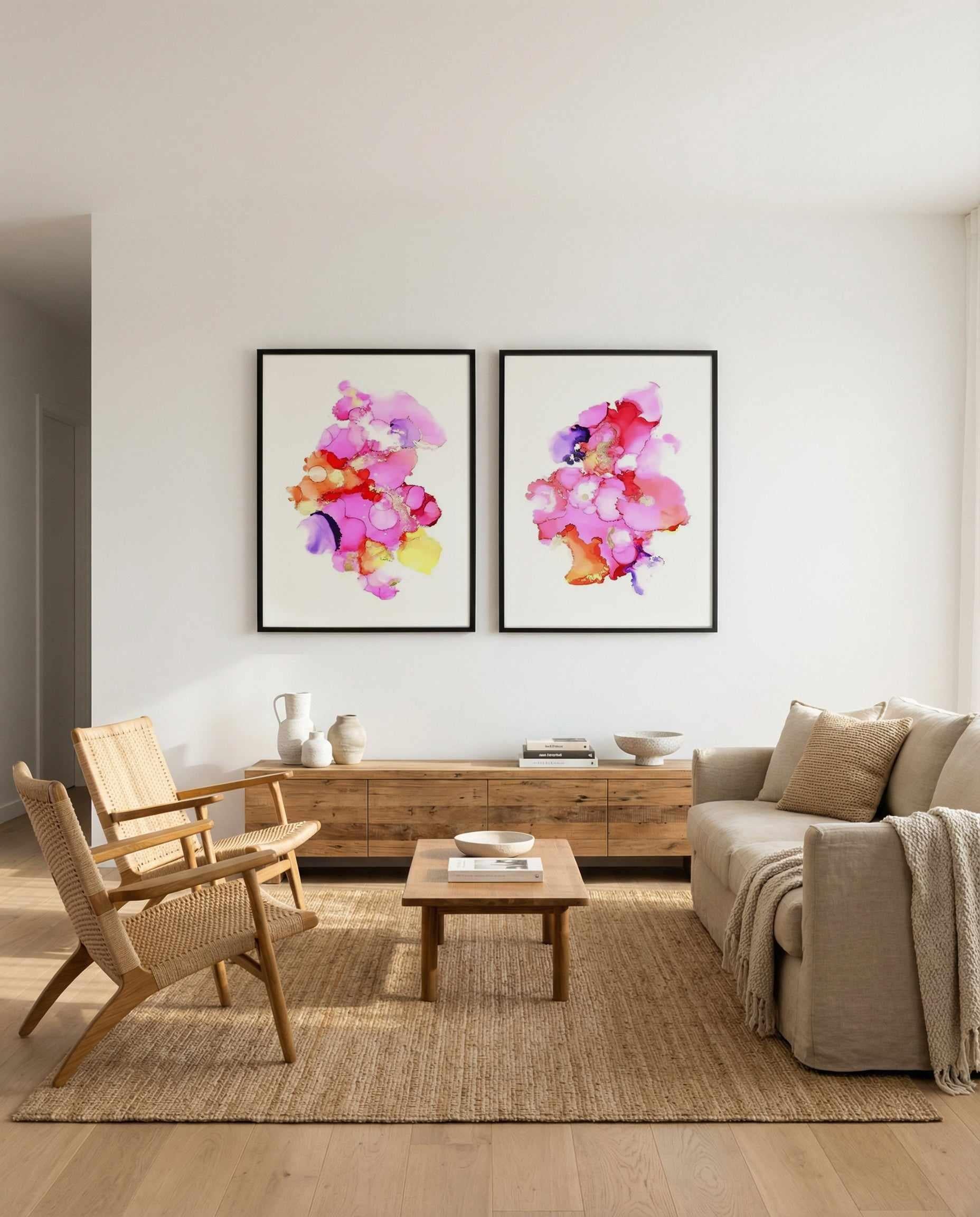 Now It's a Party I & II Art Print Set of 2 | Matching Wall Art from Olive et Oriel where you can shop wallpaper and artworks online