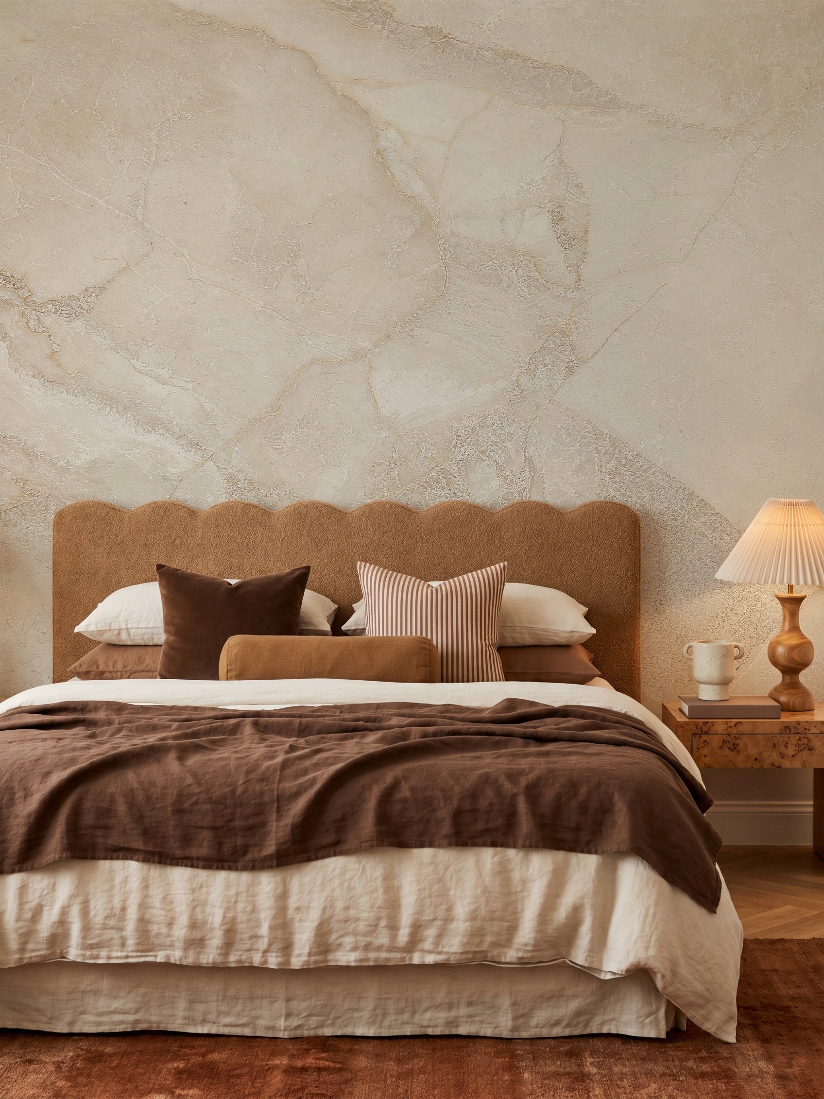 Nude Beige Marble Mural Wallpaper