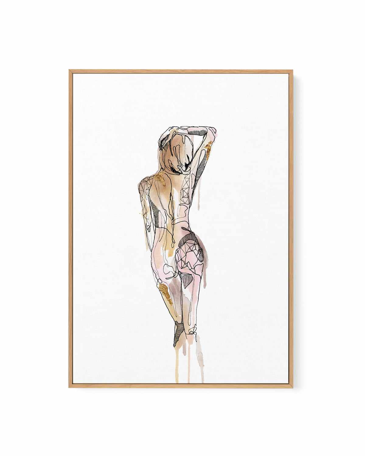 Nude I by Maku Fenaroli | Framed Canvas Art Print