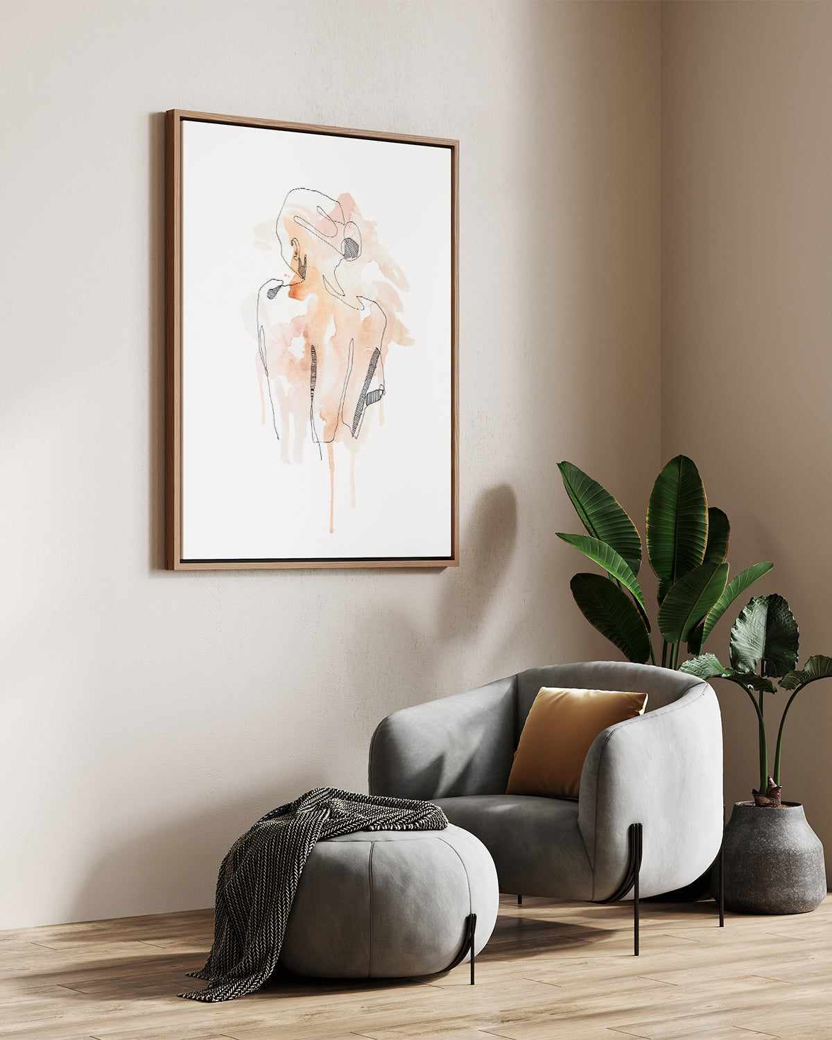 Nude IV by Maku Fenaroli | Framed Canvas Art Print