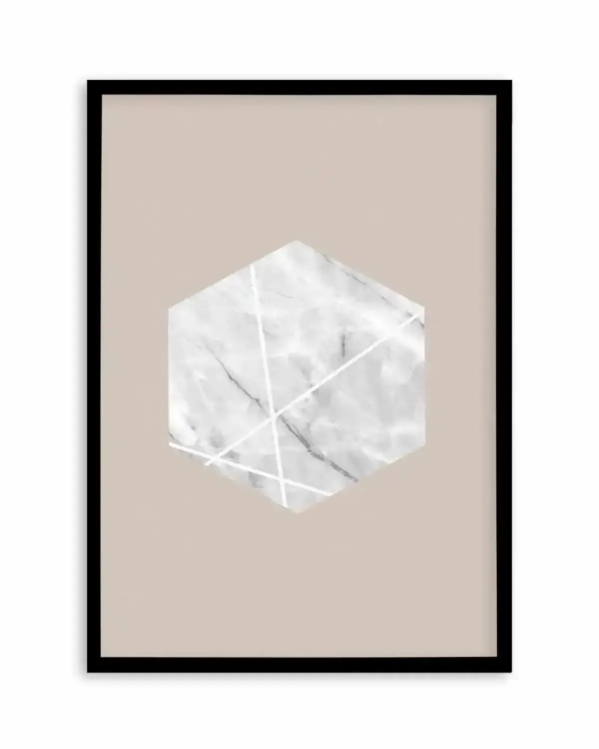 Nude Marble Hex Art Print from Olive et Oriel where you can shop wallpaper and artworks online