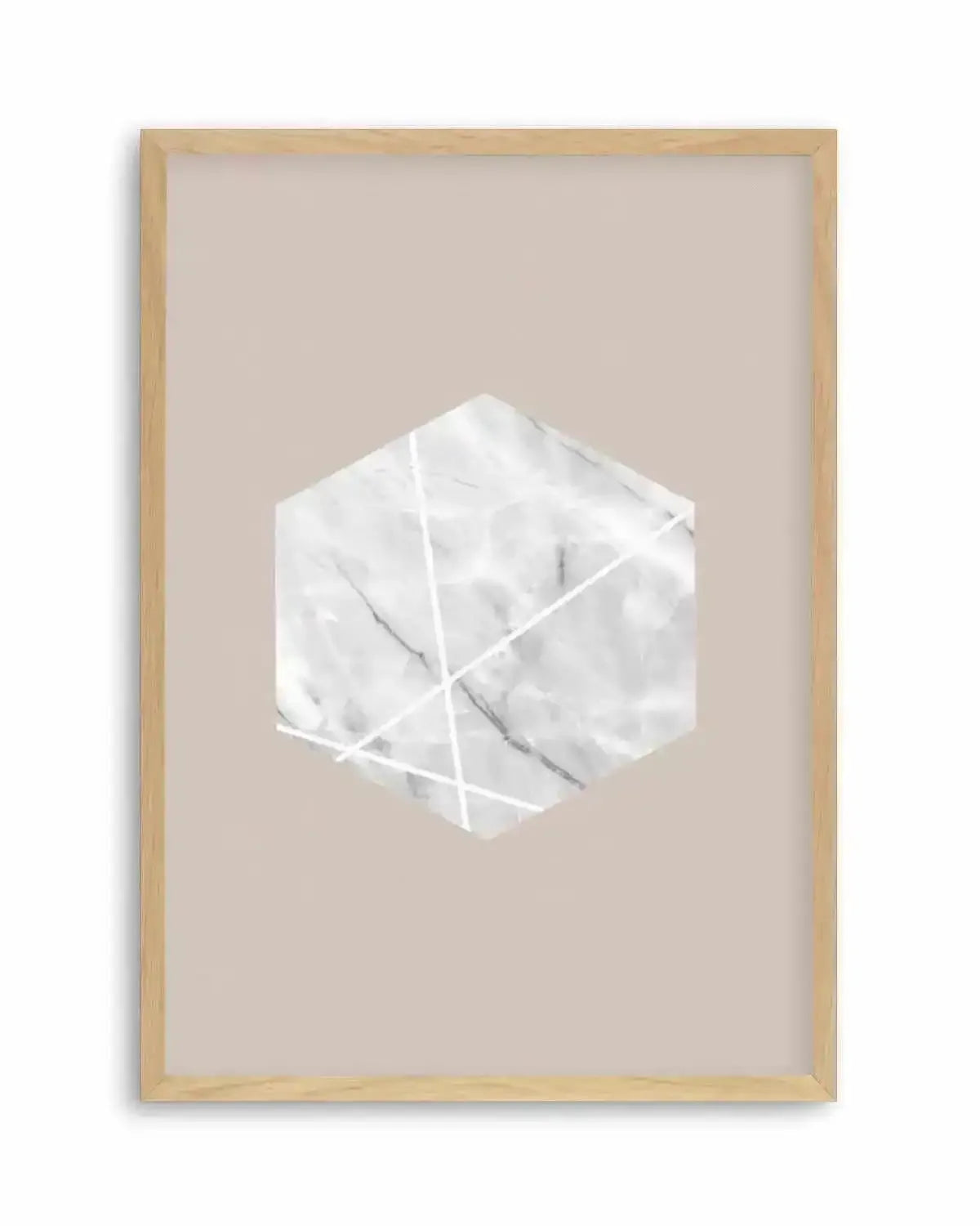 Nude Marble Hex Art Print from Olive et Oriel where you can shop wallpaper and artworks online
