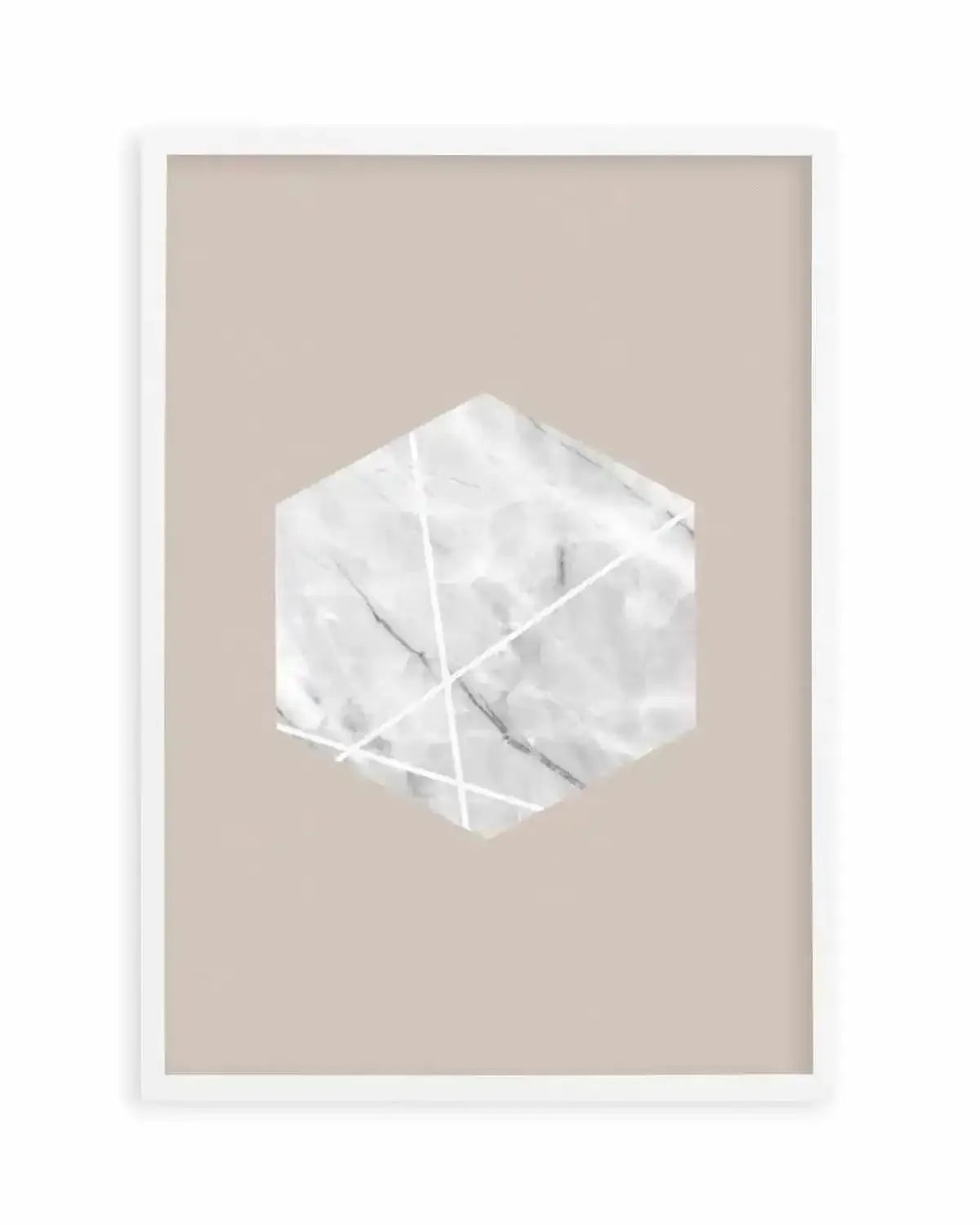 Nude Marble Hex Art Print from Olive et Oriel where you can shop wallpaper and artworks online