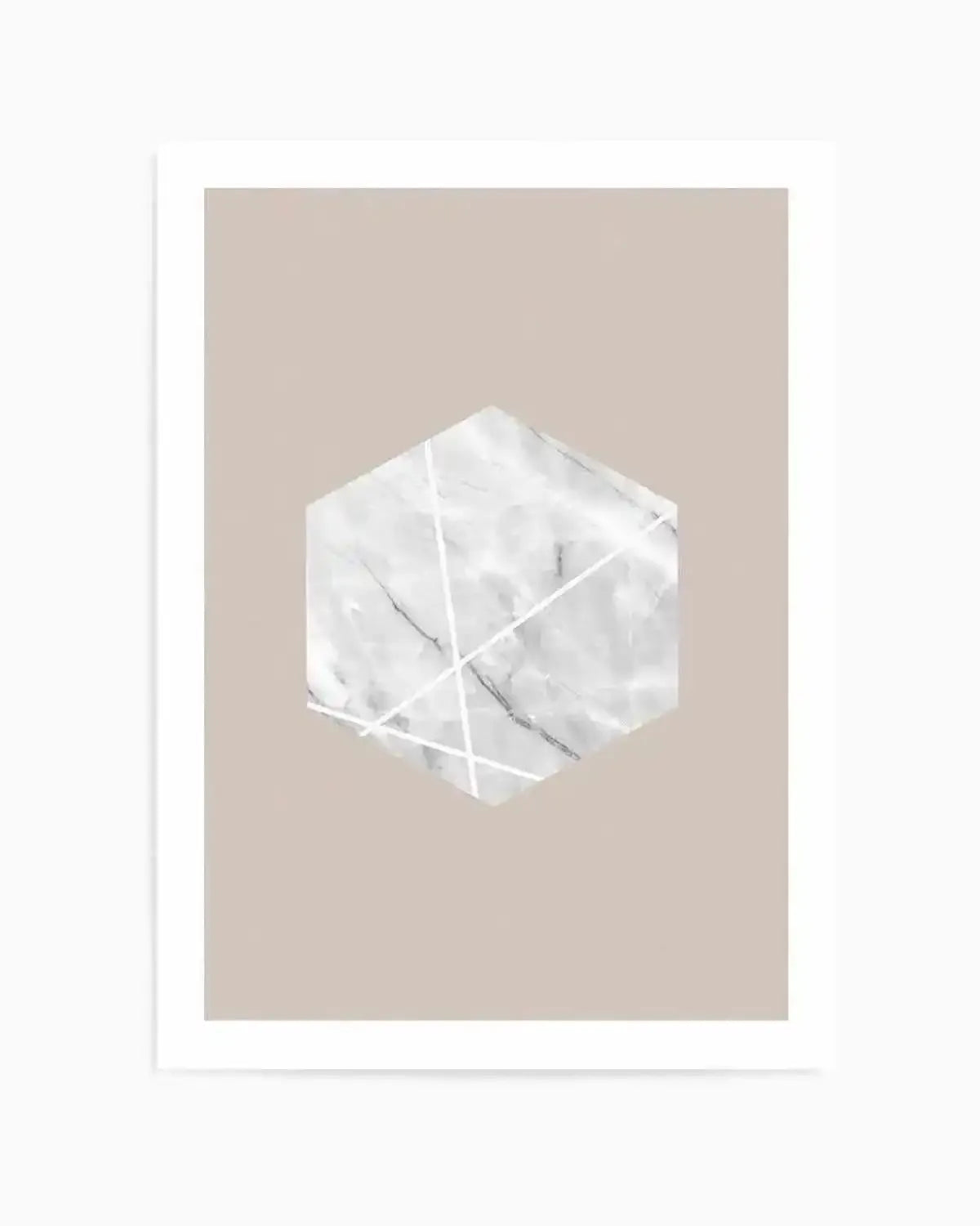 Nude Marble Hex Art Print from Olive et Oriel where you can shop wallpaper and artworks online
