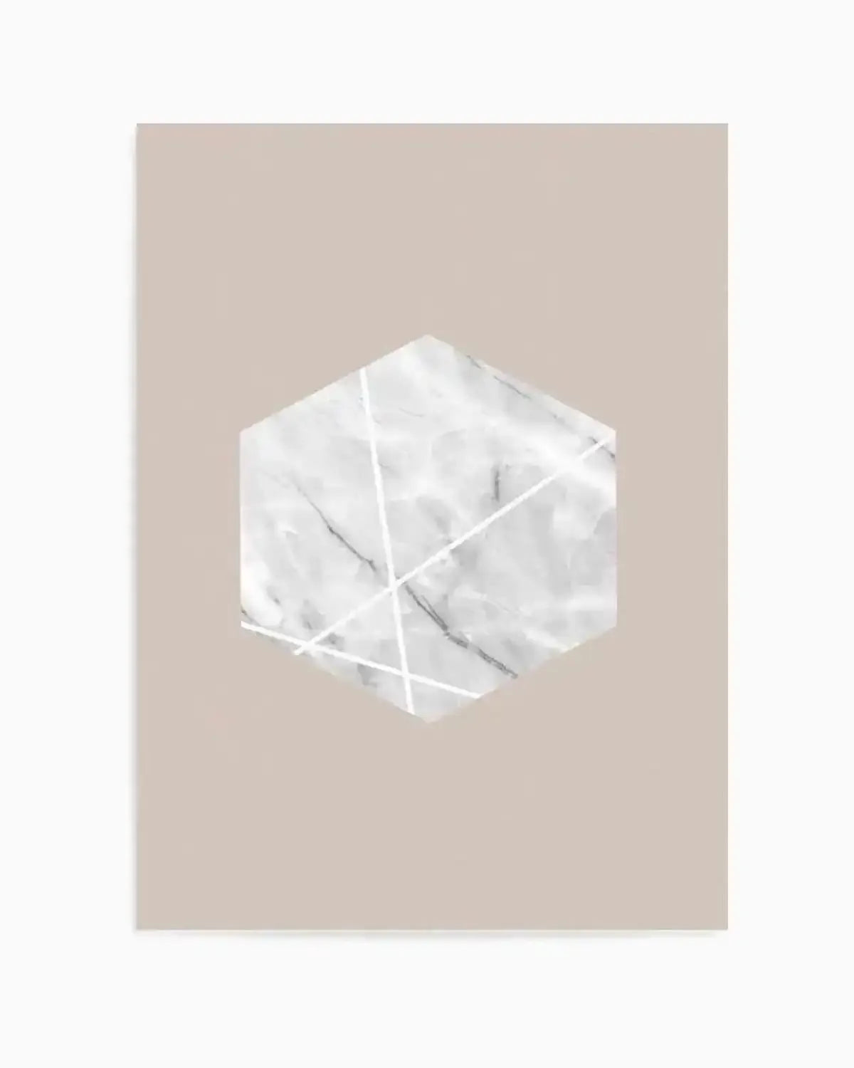 Nude Marble Hex Art Print from Olive et Oriel where you can shop wallpaper and artworks online