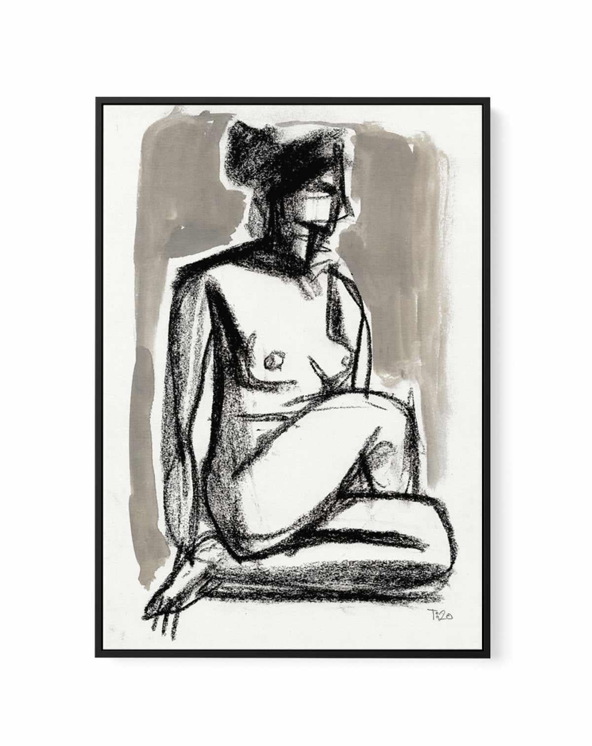 Nude with Crossed Legs by Tore Bahnson | Framed Canvas Art Print from Olive et Oriel where you can shop wallpaper and artworks online