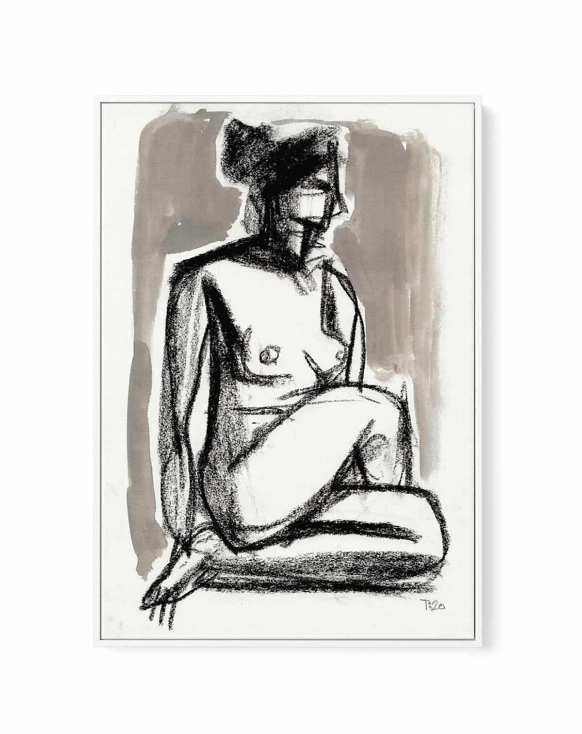 Nude with Crossed Legs by Tore Bahnson | Framed Canvas Art Print from Olive et Oriel where you can shop wallpaper and artworks online