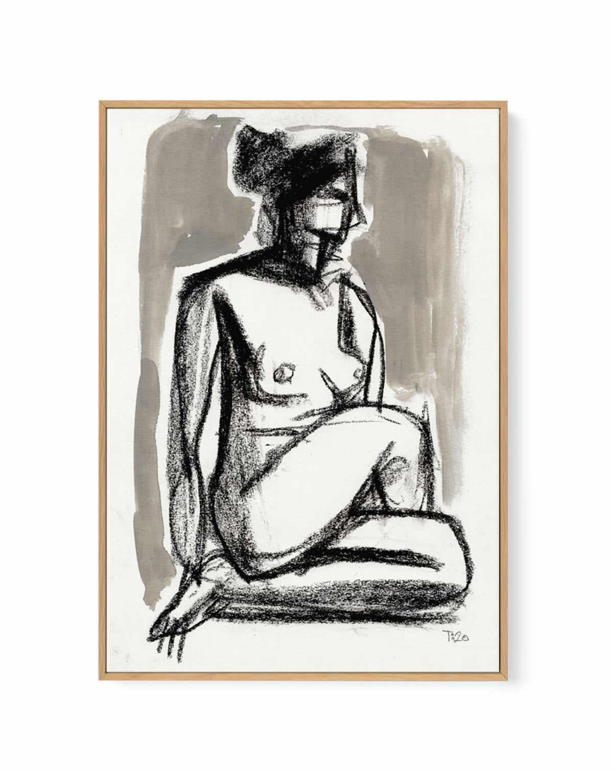 Nude with Crossed Legs by Tore Bahnson | Framed Canvas Art Print from Olive et Oriel where you can shop wallpaper and artworks online