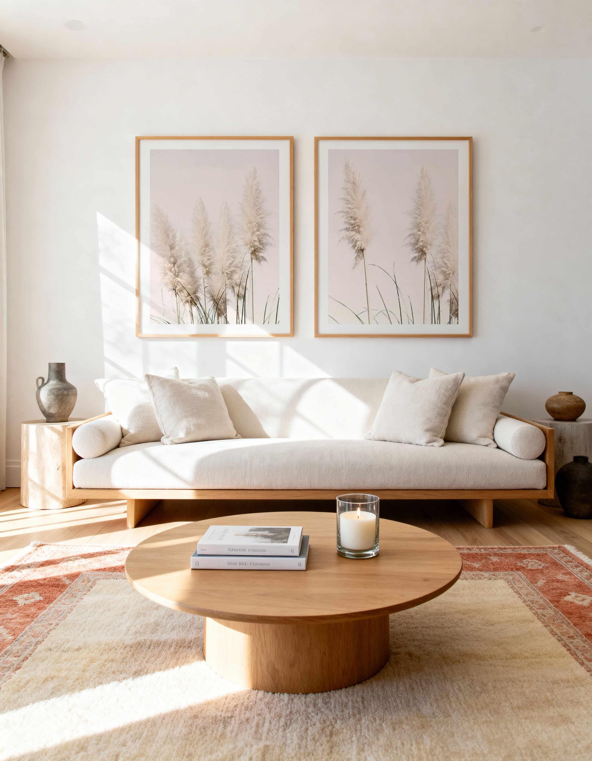 Nude Pampas I & II Art Print Set of 2 | Matching Wall Art from Olive et Oriel where you can shop wallpaper and artworks online