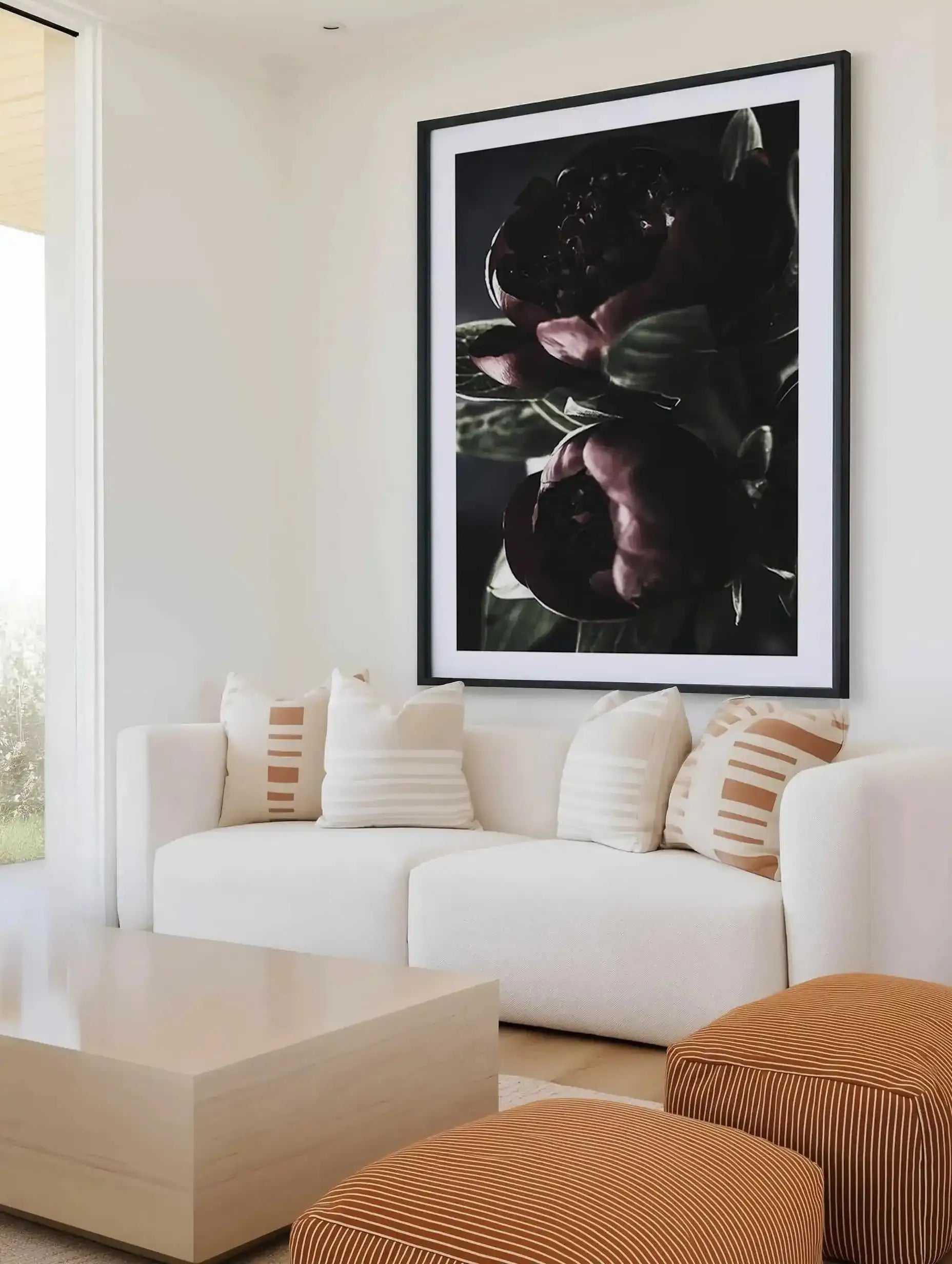 Nuit des Fleurs | Dark Peonies Art Print from Olive et Oriel where you can shop wallpaper and artworks online