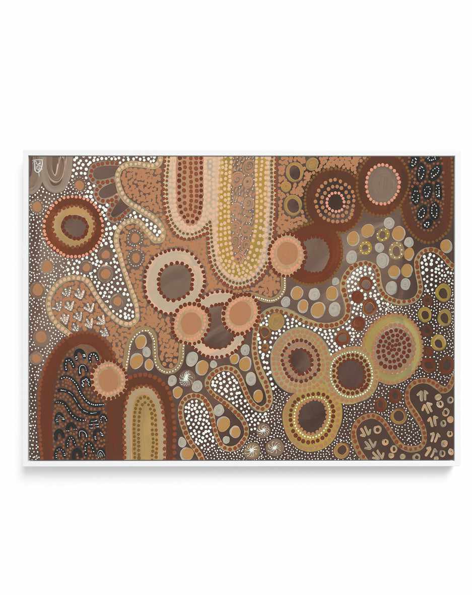 Waterholes by Bigi Nagala | Framed Canvas Art Print