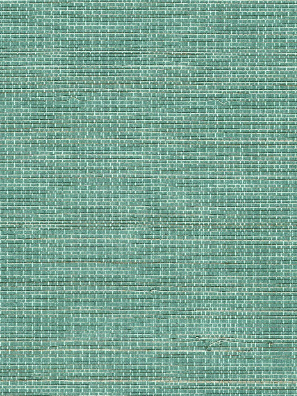 Teal Green Textured Abaca Wallpaper — 3:4 close-up of woven texture
