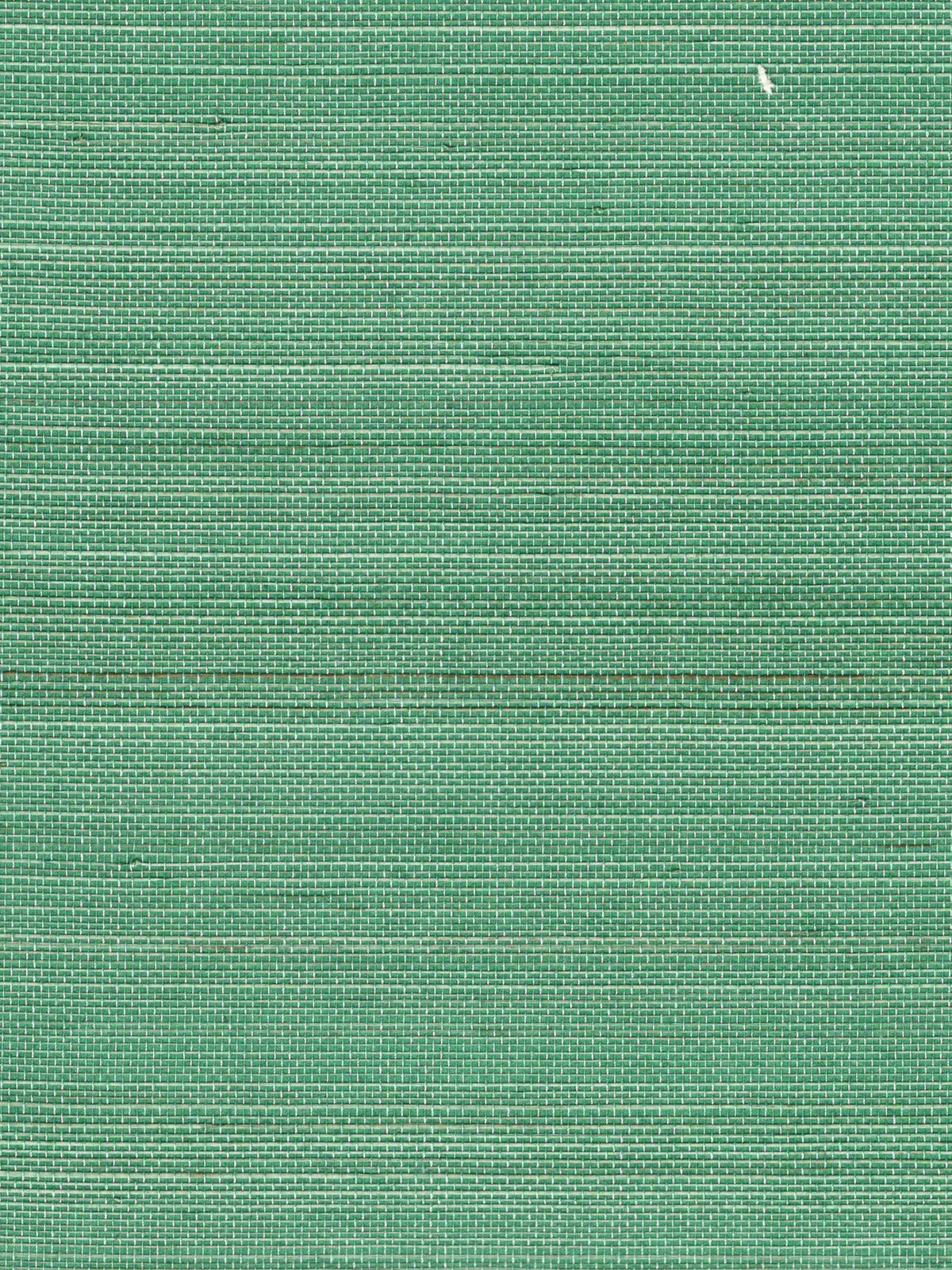 Emerald Green Basketweave Abaca Wallpaper — 3:4 close-up of woven texture