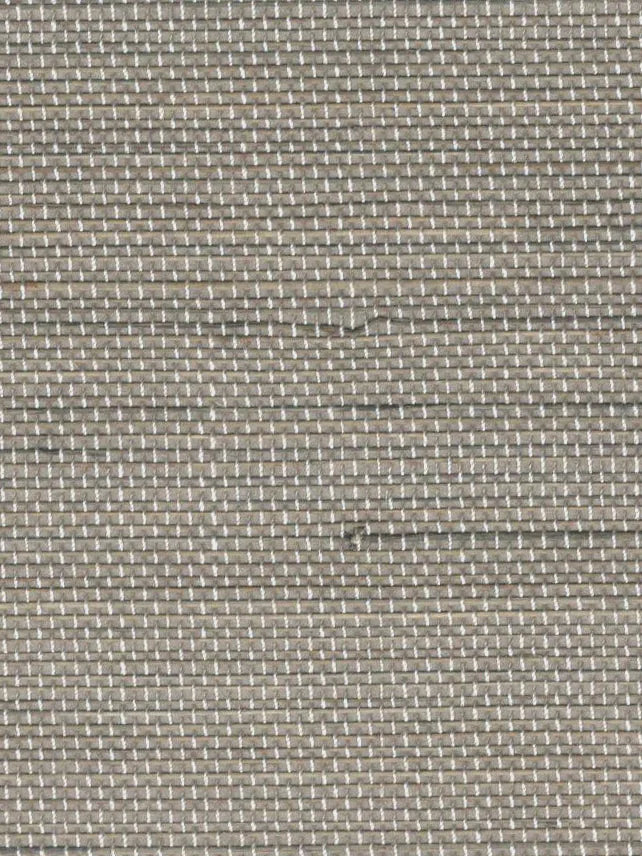 Grey Beige Basketweave Abaca Wallpaper — 3:4 close-up of woven texture