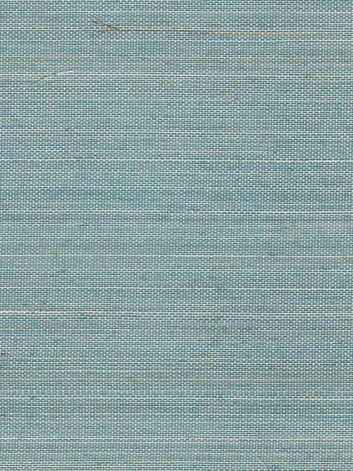 Aqua Teal Basketweave Abaca Wallpaper — 3:4 close-up of woven texture
