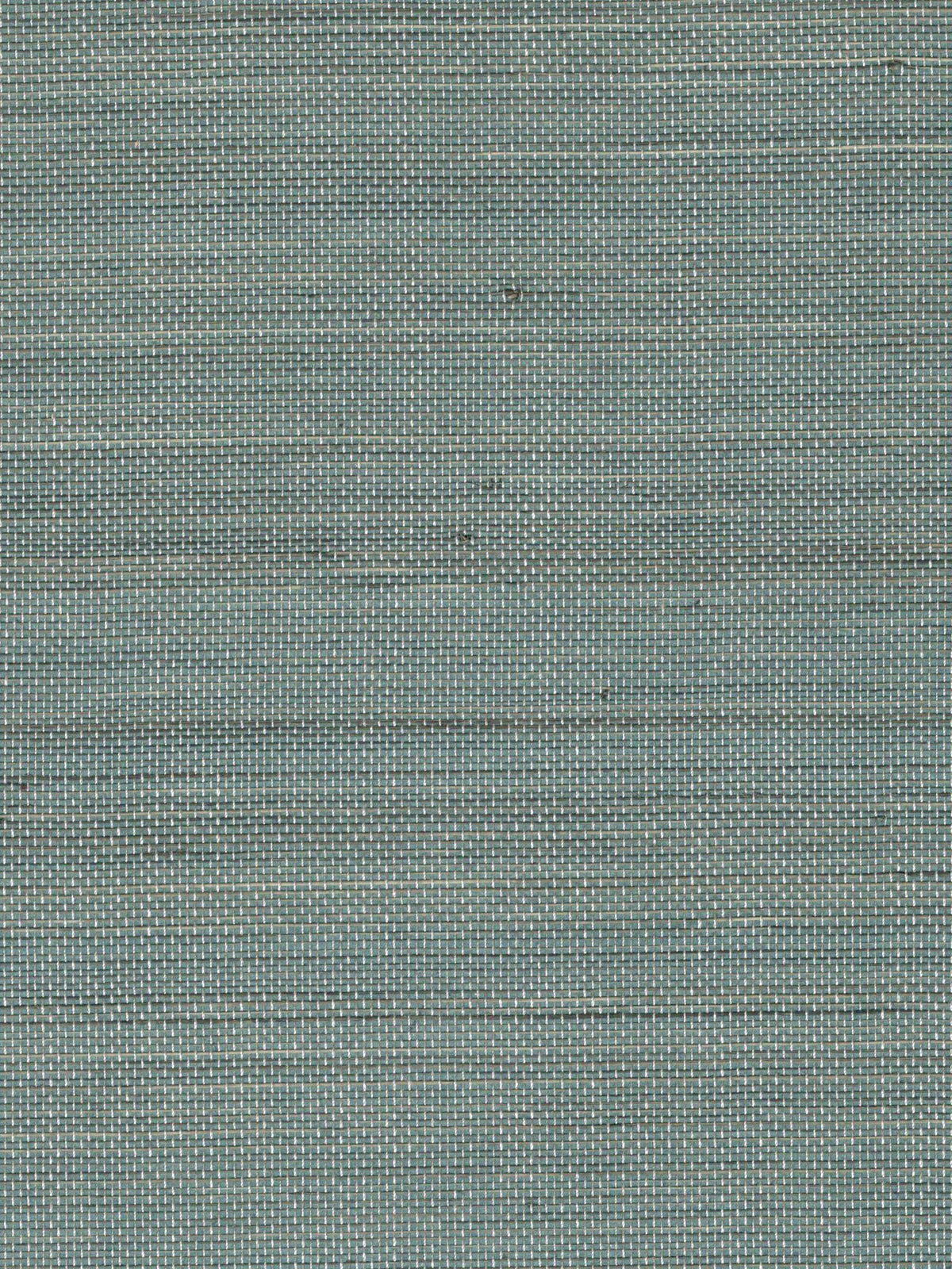 Dusty Teal Basketweave Abaca Wallpaper — 3:4 close-up of woven texture