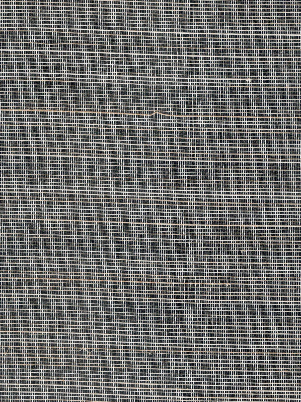 Black and Silver Woven Abaca Wallpaper — 3:4 close-up of woven texture