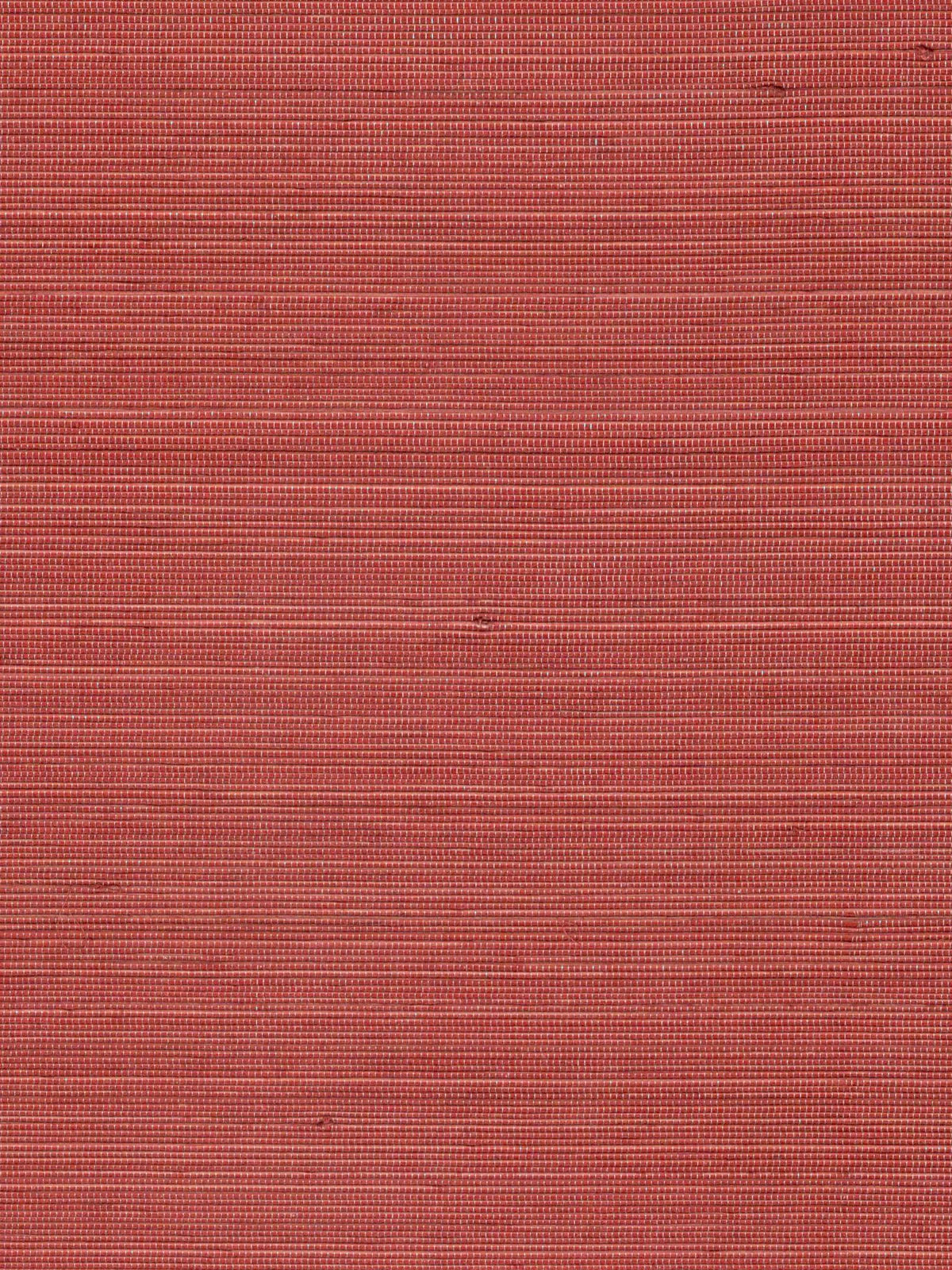 Brick Red Woven Abaca Wallpaper — 3:4 close-up of woven texture