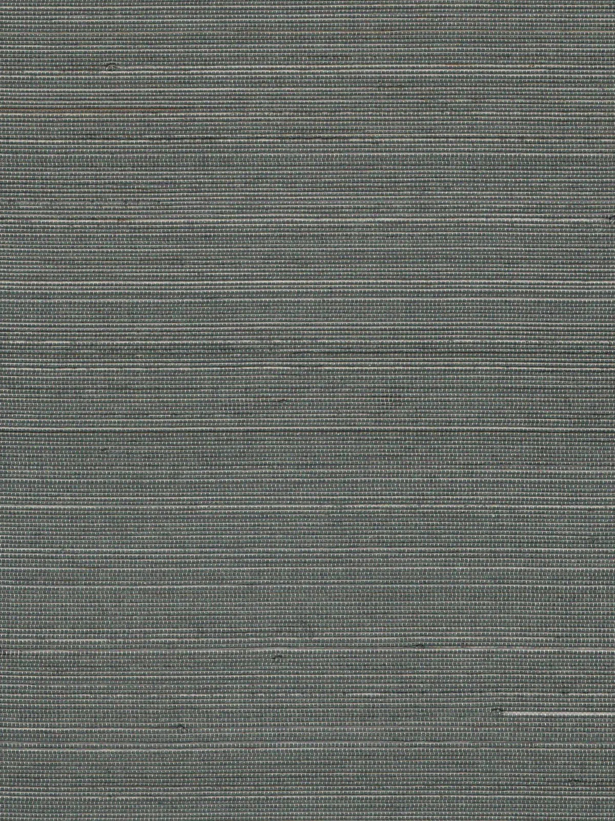 Dark Green Grey Fine Weave Abaca Wallpaper — 3:4 close-up of woven texture