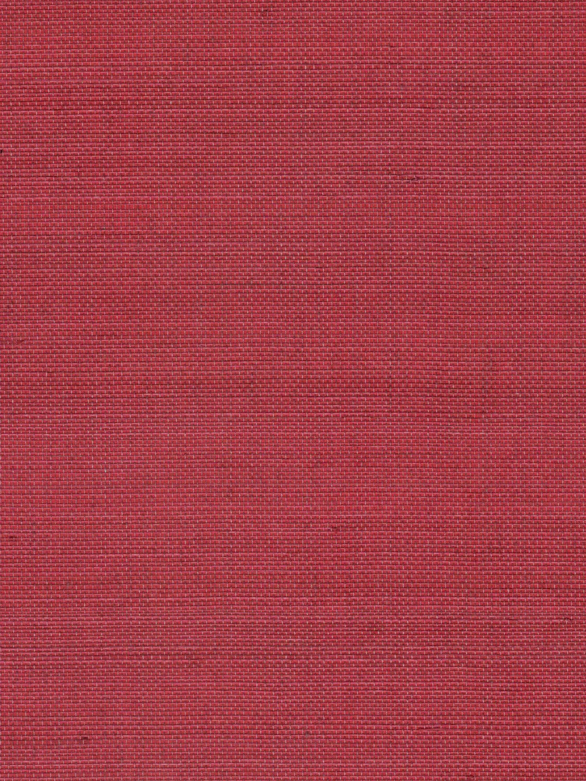 Cherry Red Basketweave Abaca Wallpaper — 3:4 close-up of woven texture