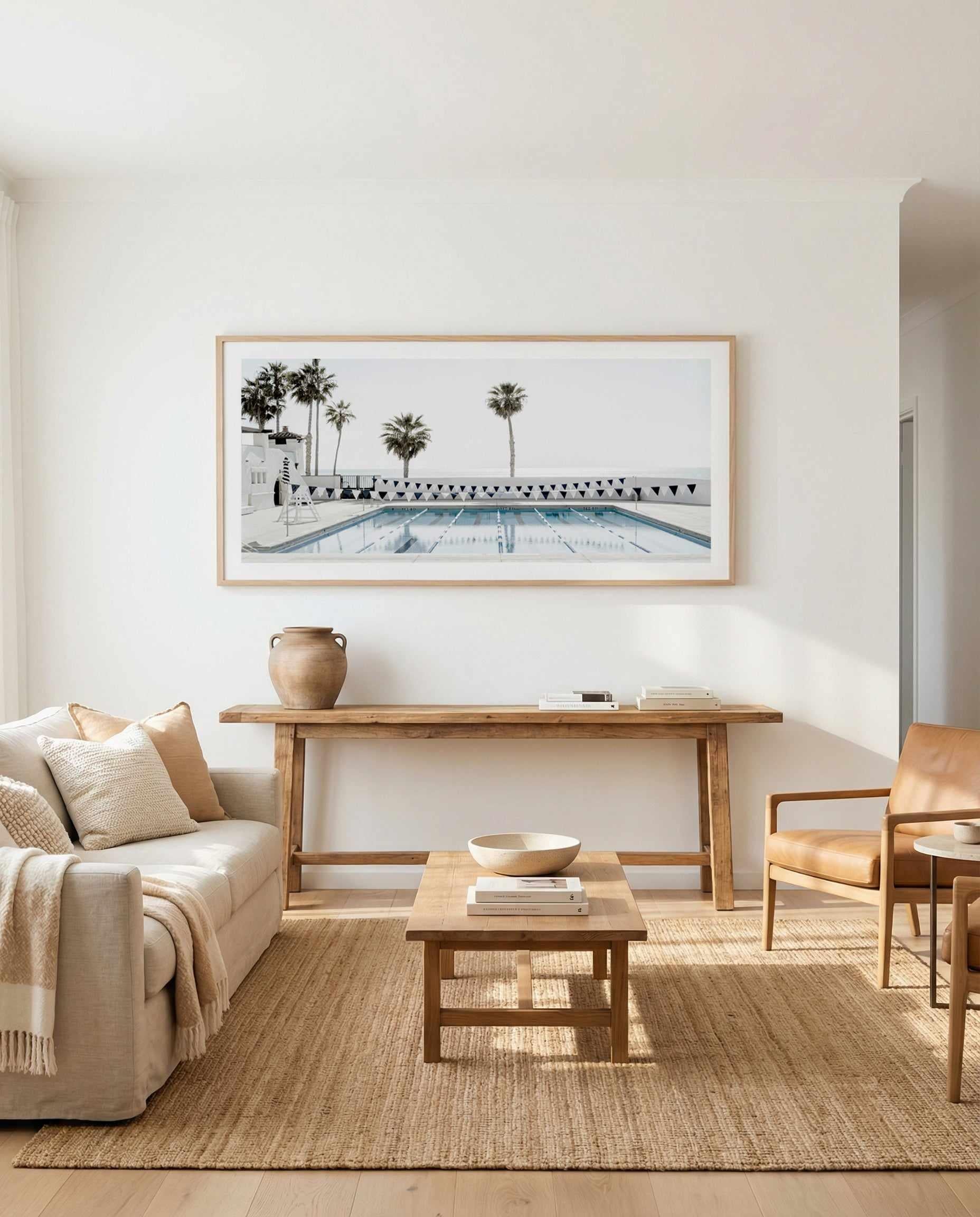 Ole Hanson Beach Club California LS by Michael Geercke | Panoramic Art Print from Olive et Oriel where you can shop wallpaper and artworks online
