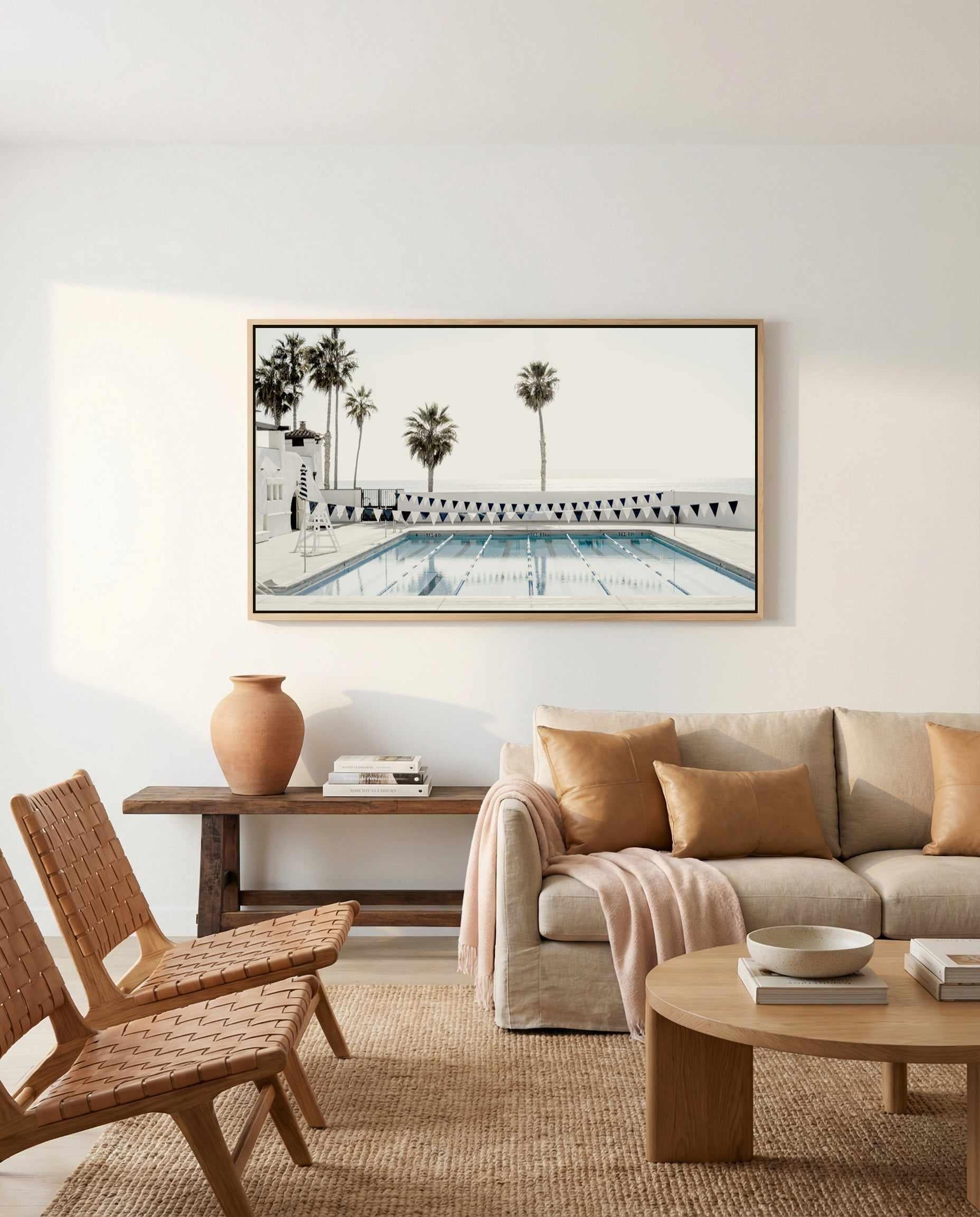 Ole Hanson Beach Club California LS by Michael Geercke | Panoramic Canvas Art Print from Olive et Oriel where you can shop wallpaper and artworks online
