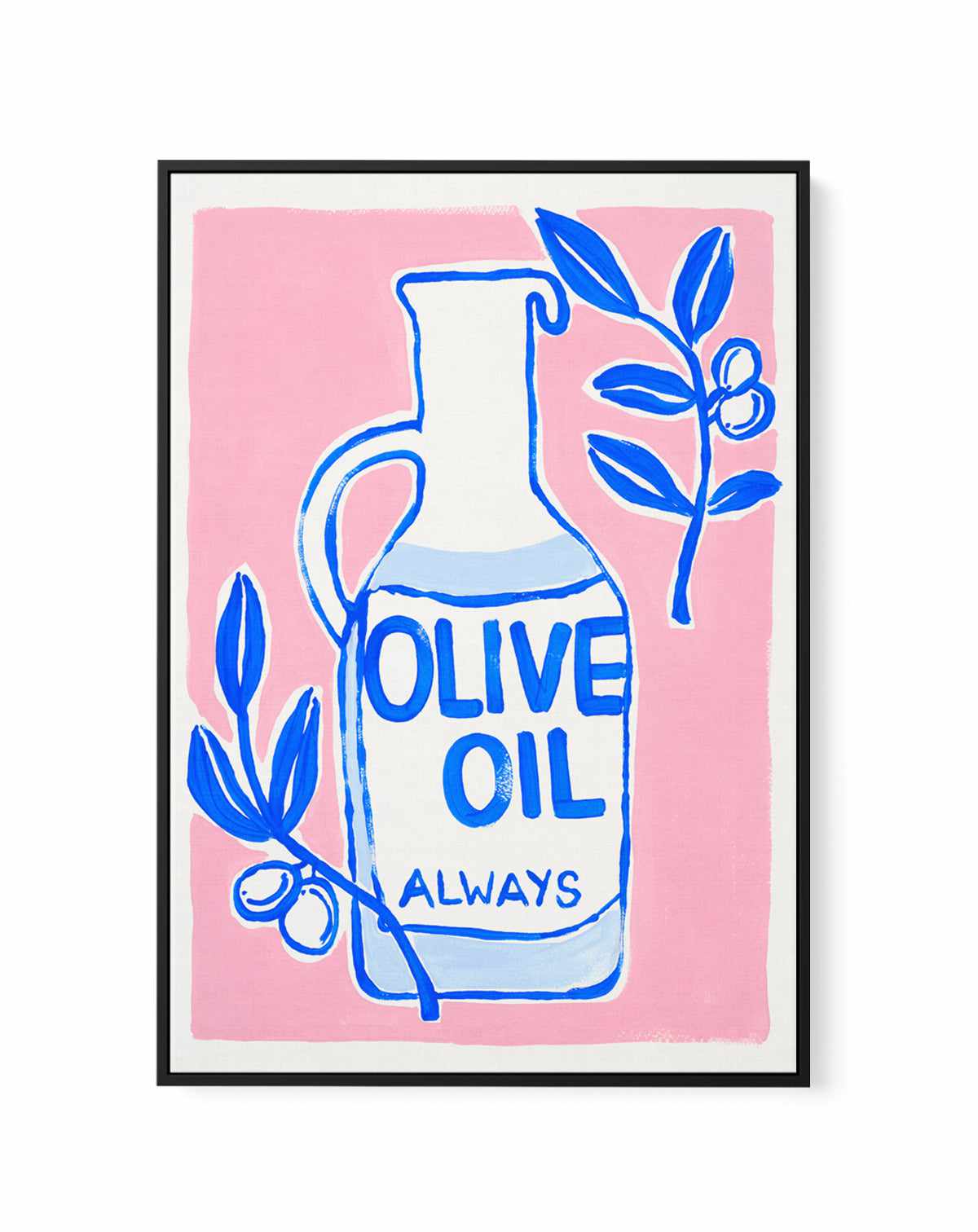 Olive Oil Always by Teena Zerefos | Framed Canvas Art Print