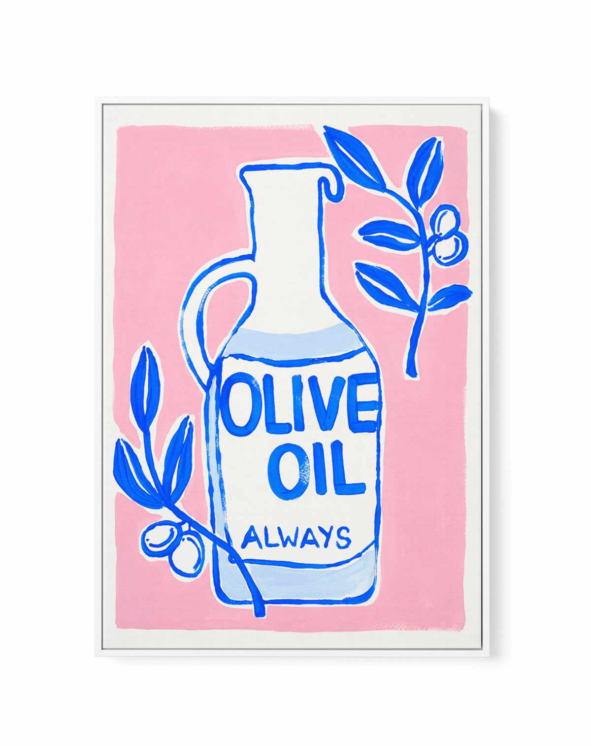 Olive Oil Always by Teena Zerefos | Framed Canvas Art Print