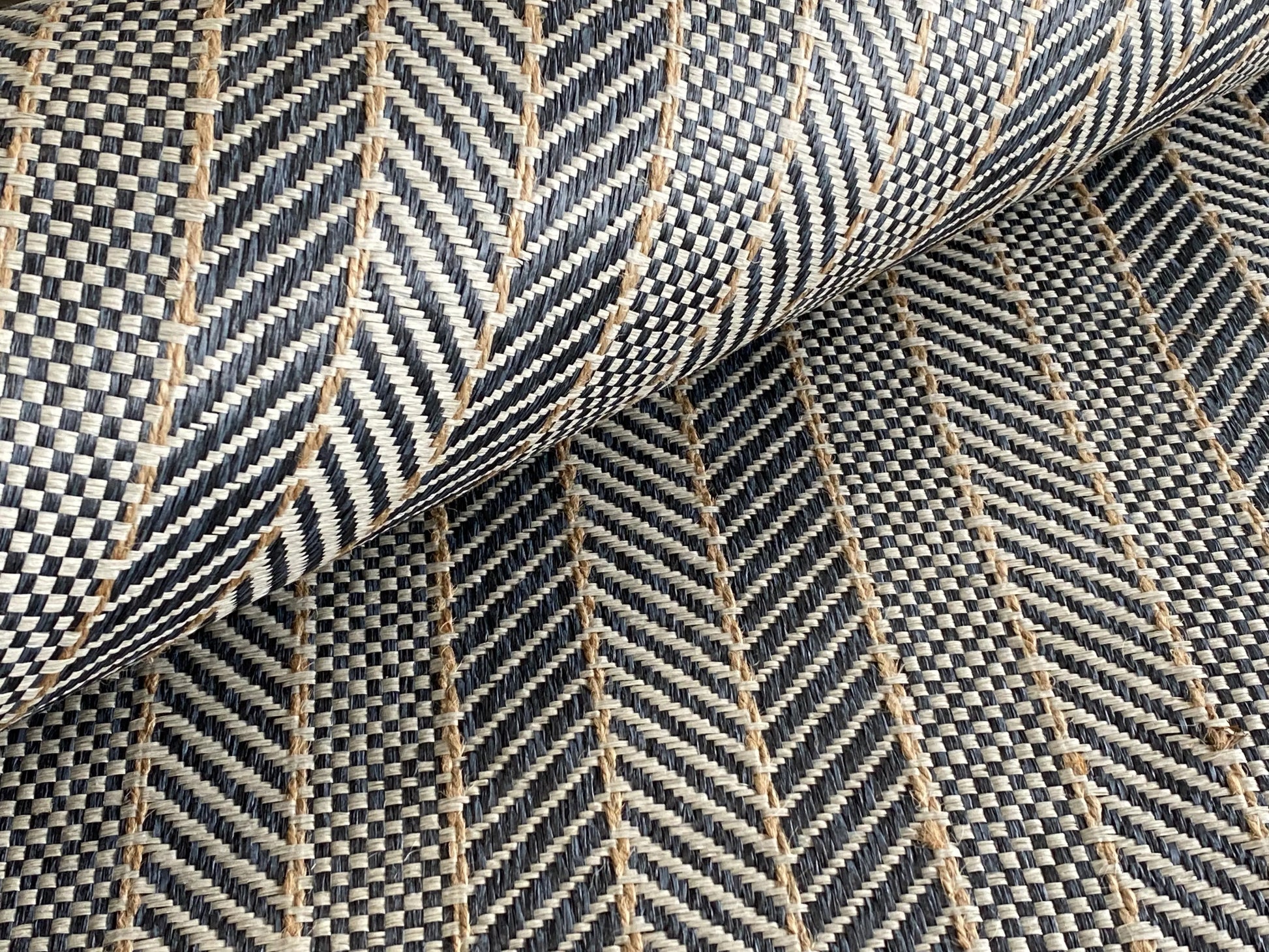 Chevron Check Natural Woven Wallpaper from Olive et Oriel where you can shop wallpaper and artworks online