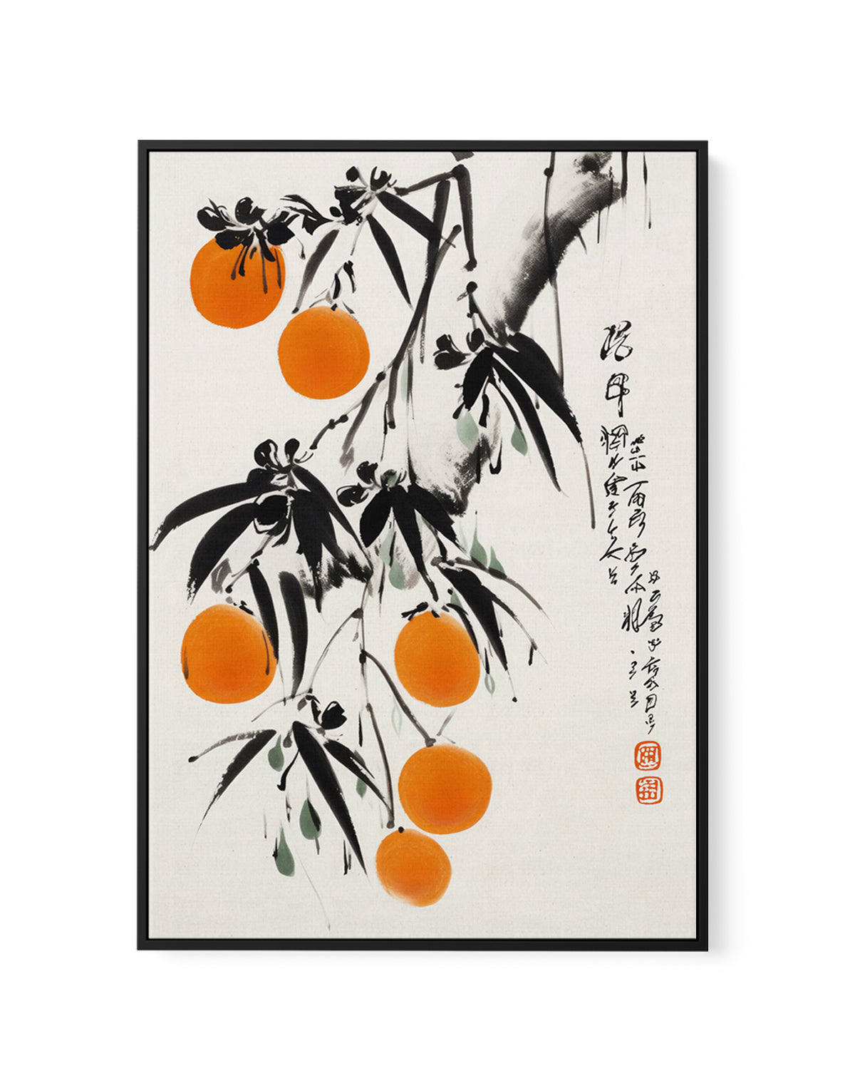 Orange Orchard Elegy by Treechild | Framed Canvas Art Print