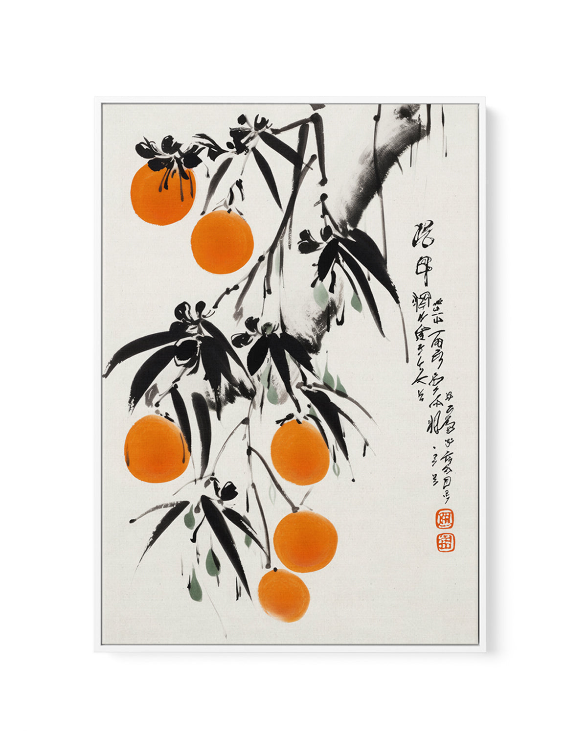 Orange Orchard Elegy by Treechild | Framed Canvas Art Print