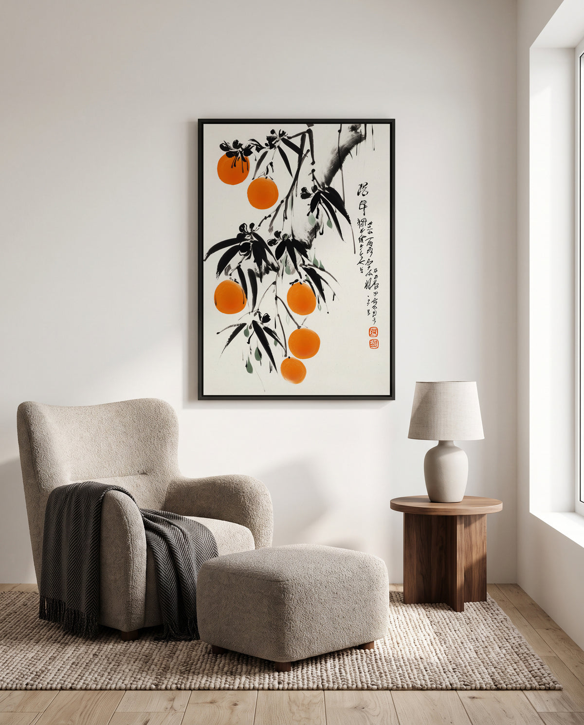 Orange Orchard Elegy by Treechild | Framed Canvas Art Print