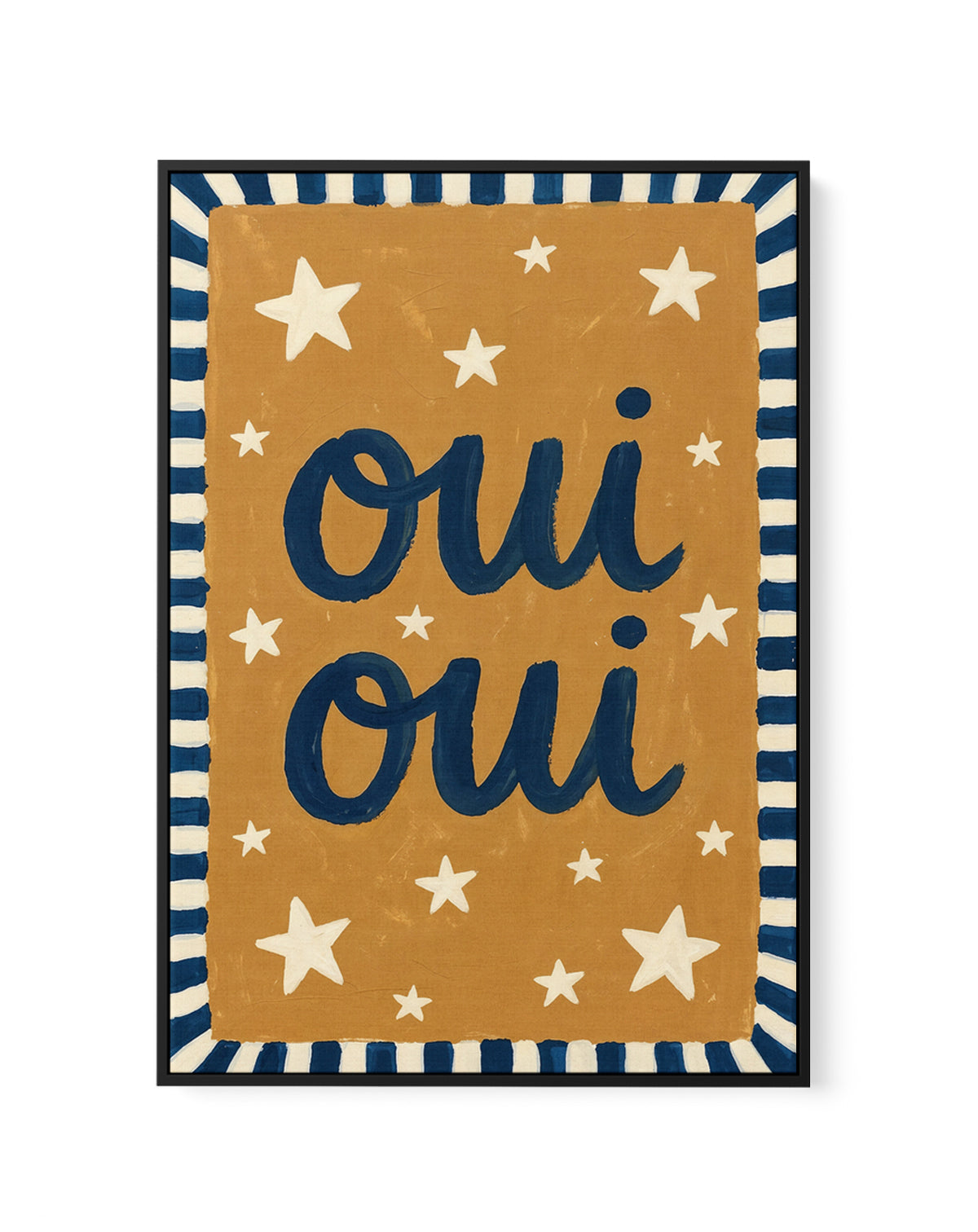 OUI OUI | Framed Canvas Art Print