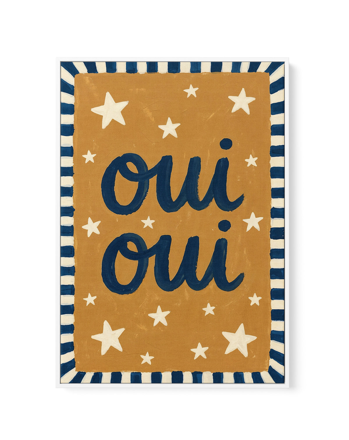 OUI OUI | Framed Canvas Art Print