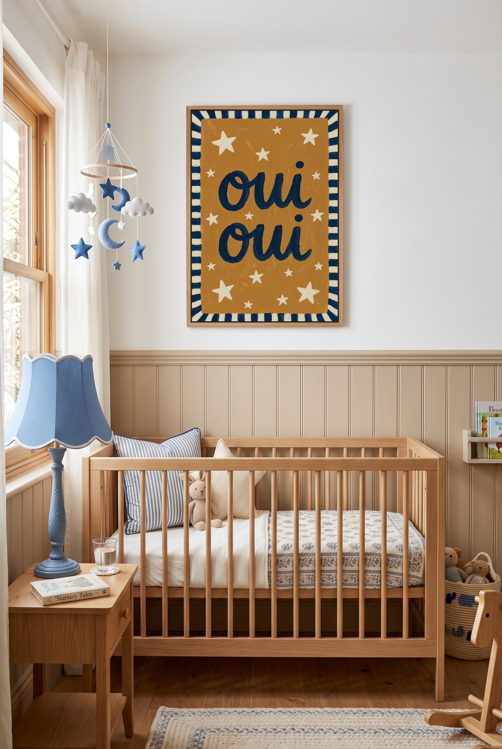 OUI OUI | Framed Canvas Art Print