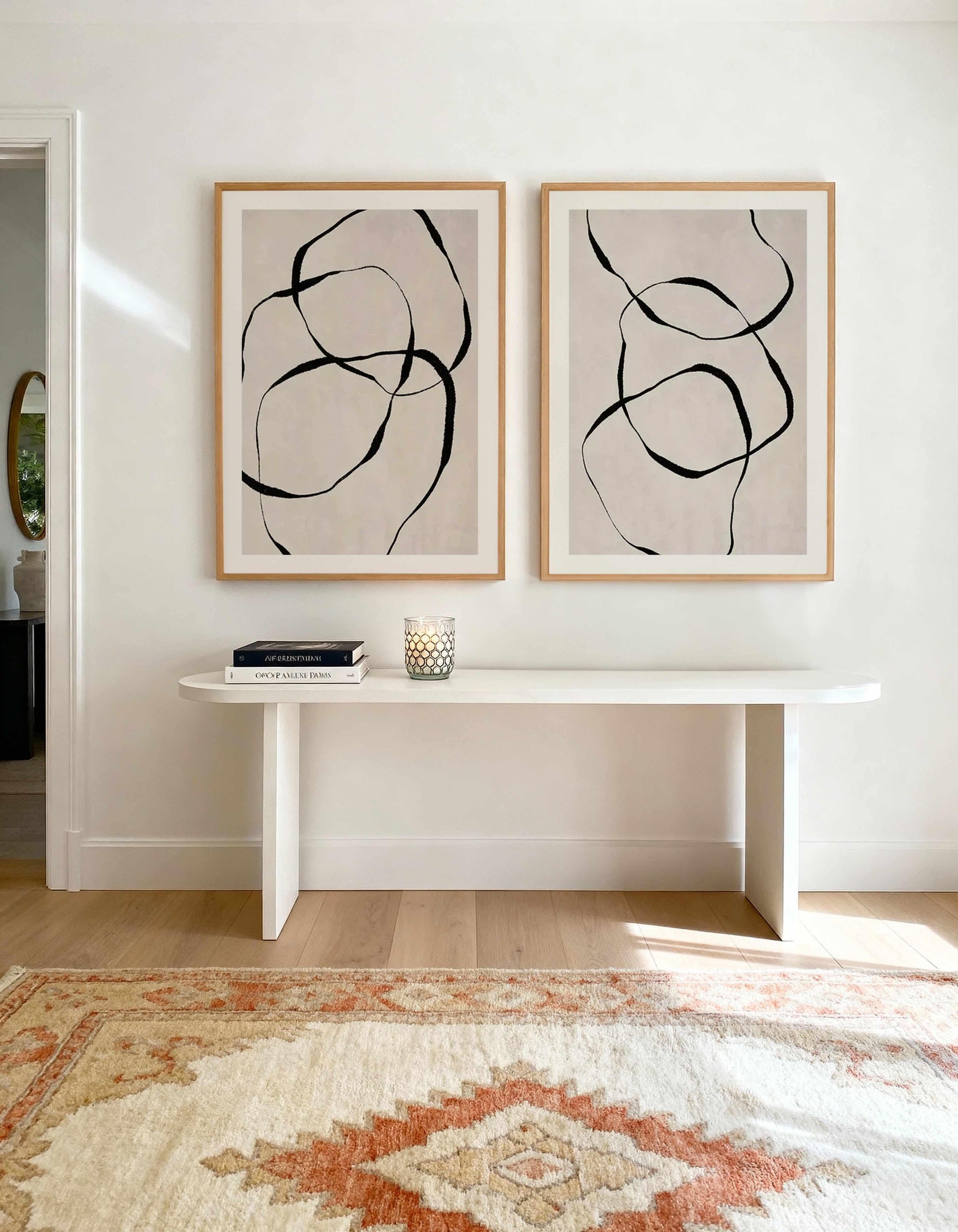 Objects Line Art I & II Art Print Set of 2 | Matching Wall Art from Olive et Oriel where you can shop wallpaper and artworks online