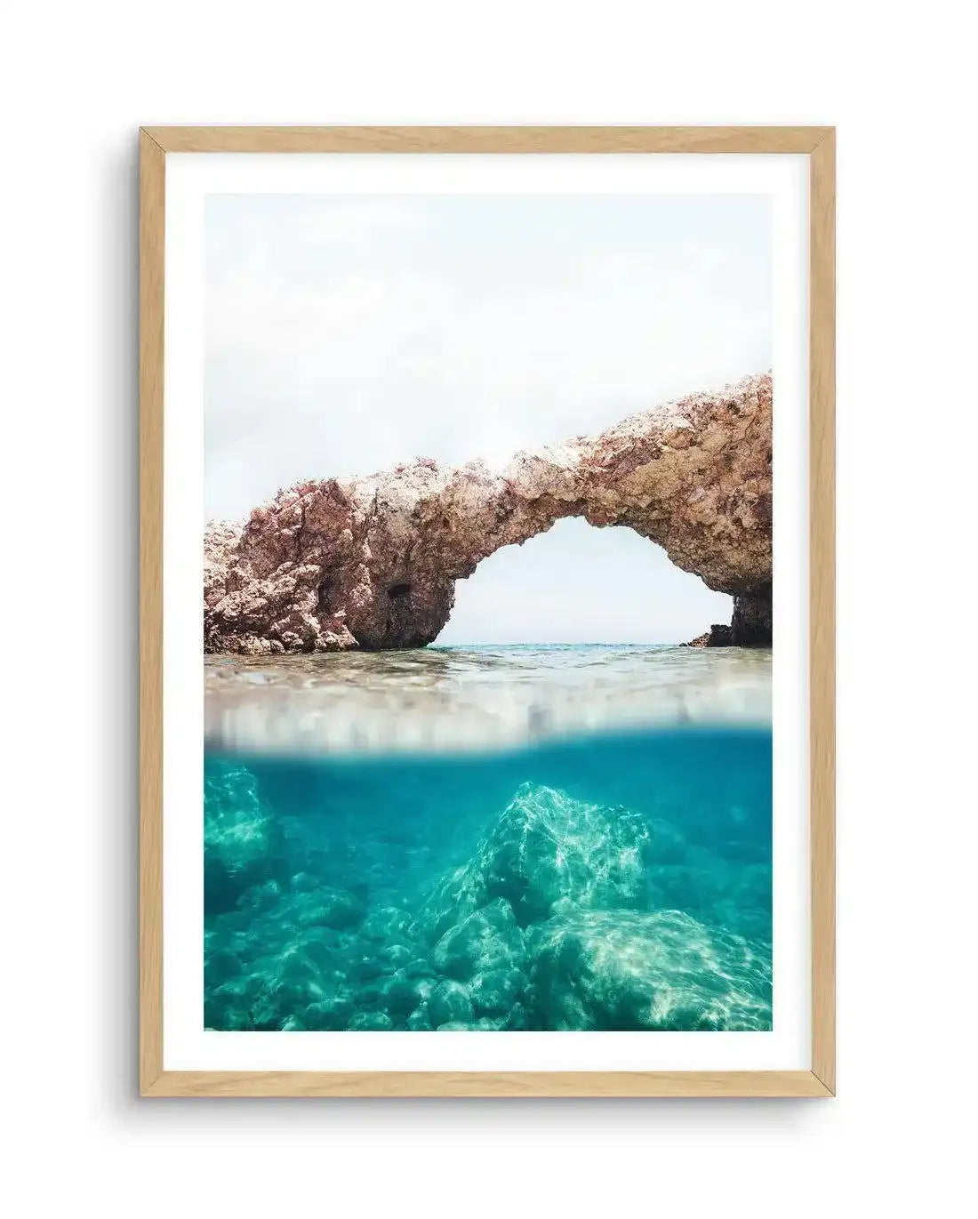 Ocean Arches Art Print-Shop Greece Wall Art Prints Online with Olive et Oriel - Our collection of Greek Islands art prints offer unique wall art including blue domes of Santorini in Oia, mediterranean sea prints and incredible posters from Milos and other Greece landscape photography - this collection will add mediterranean blue to your home, perfect for updating the walls in coastal, beach house style. There is Greece art on canvas and extra large wall art with fast, free shipping across Austra