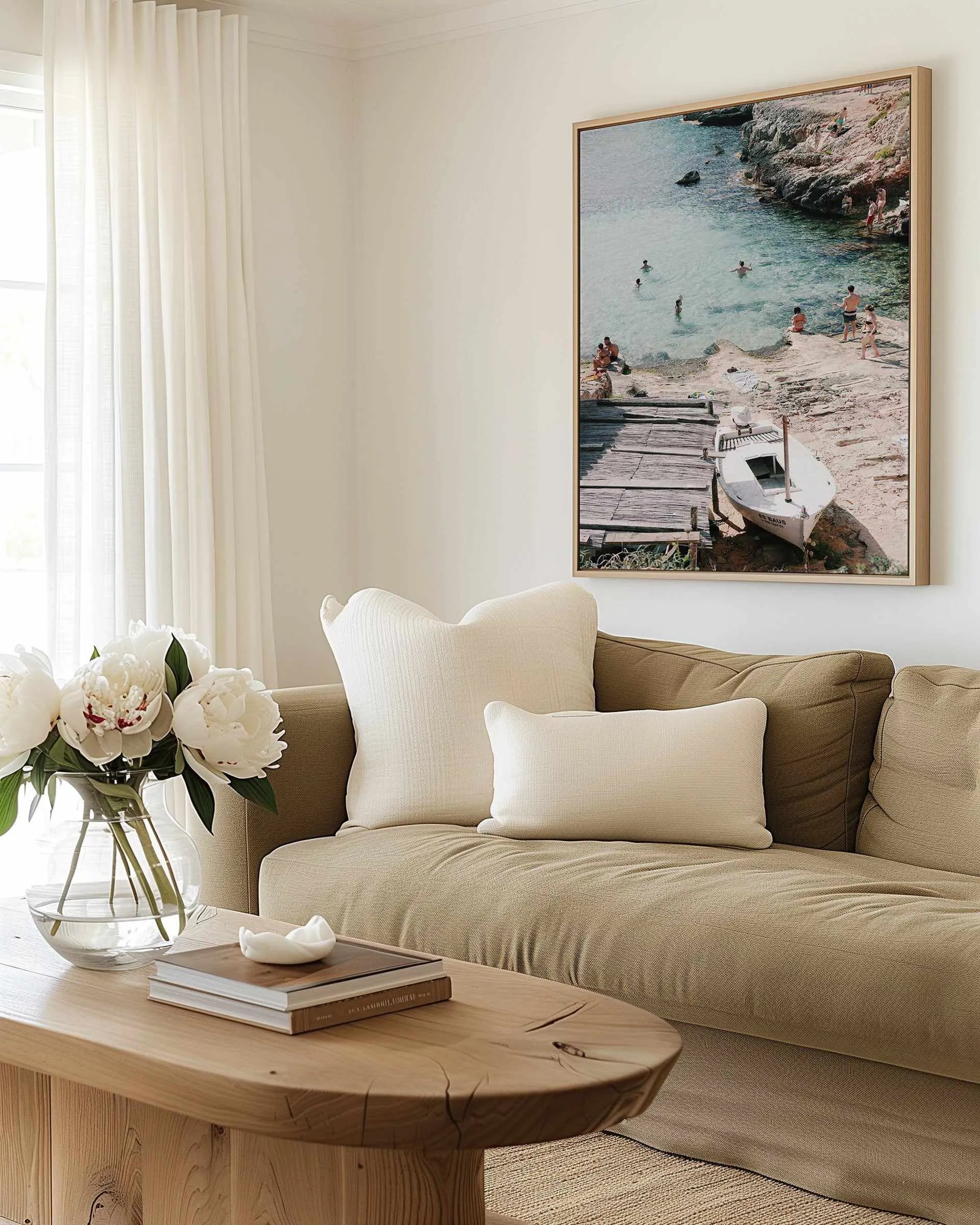 Ocean Dips by Renee Rae | Framed Canvas Art Print from Olive et Oriel where you can shop wallpaper and artworks online