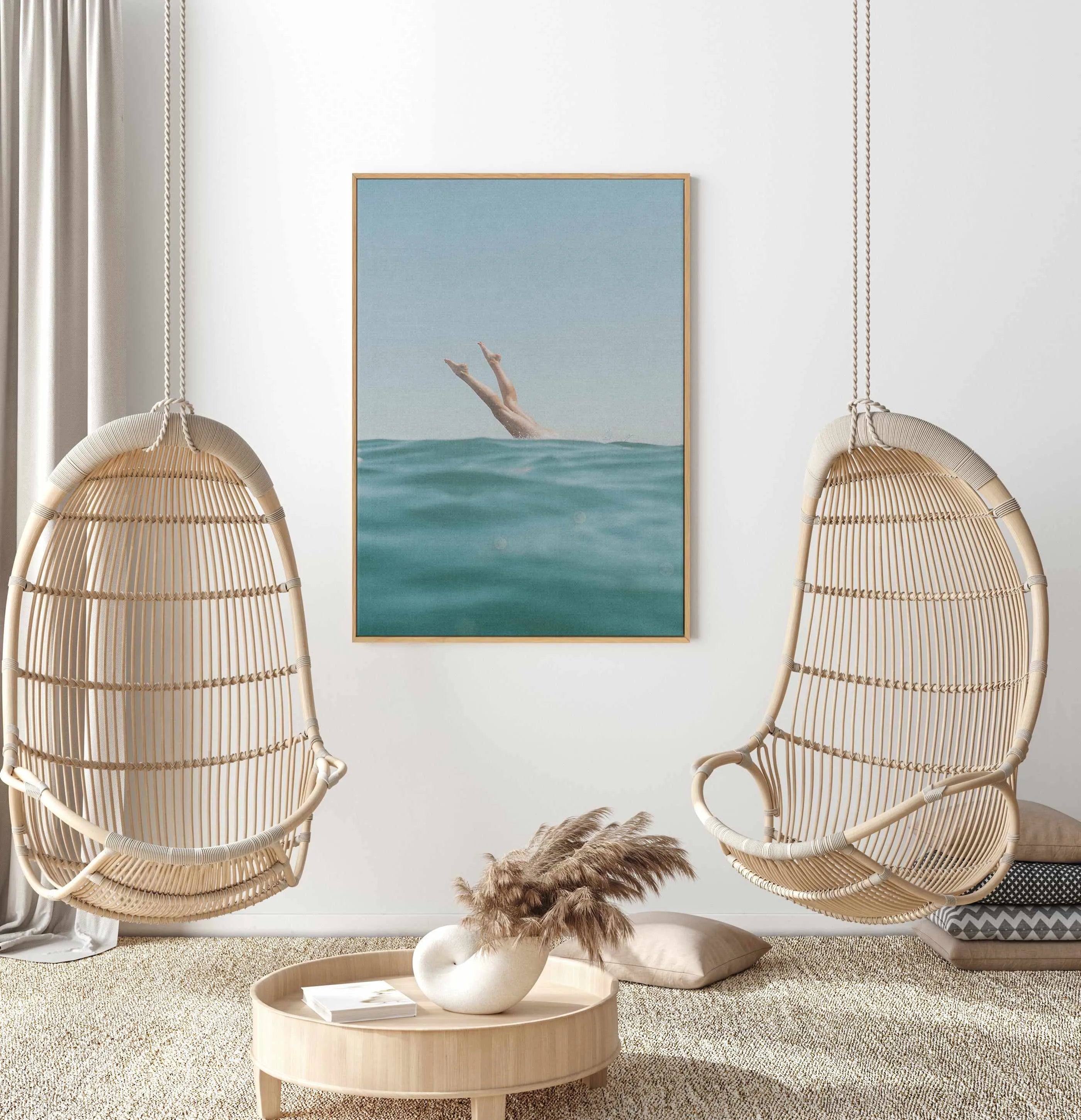 Ocean Dive by Elise Wilcox | Framed Canvas Art Print from Olive et Oriel where you can shop wallpaper and artworks online