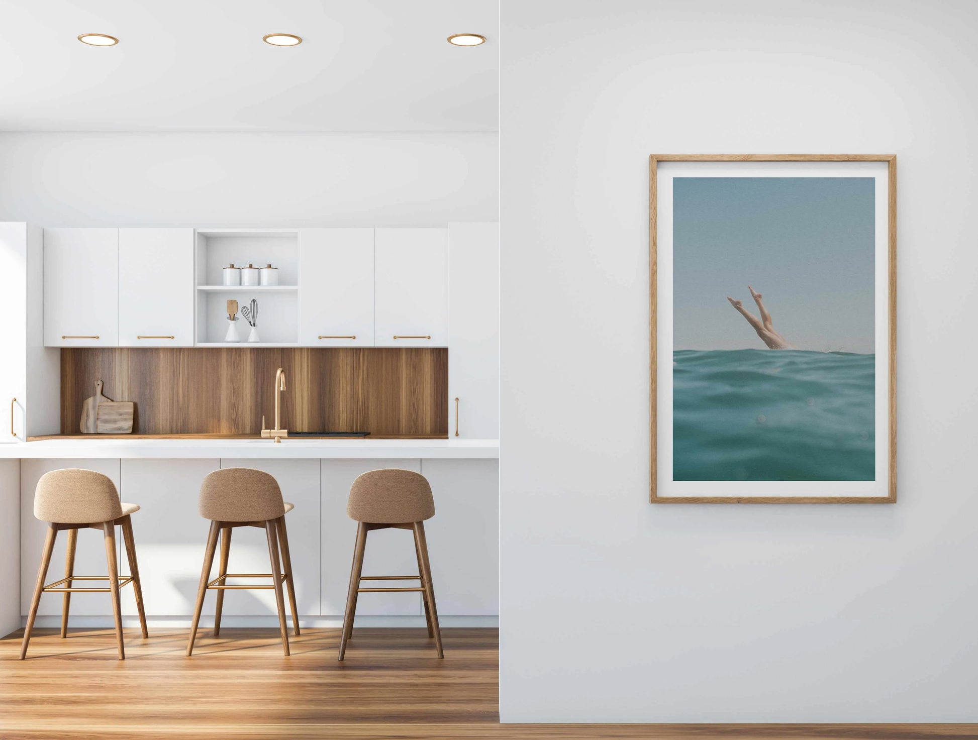 Ocean Dive by Elise Wilcox Art Print from Olive et Oriel where you can shop wallpaper and artworks online