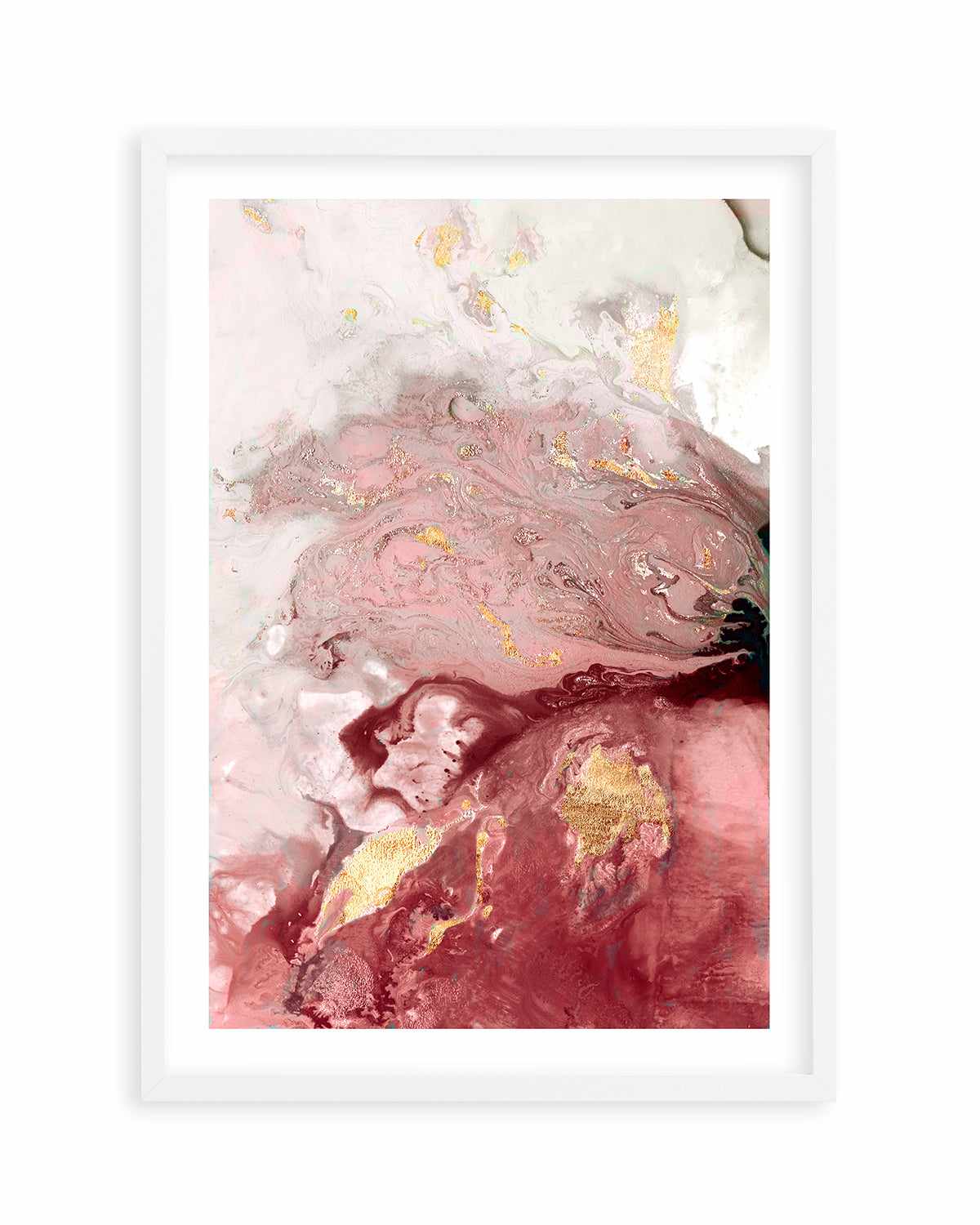 Ocean Splash Crimson I Art Print