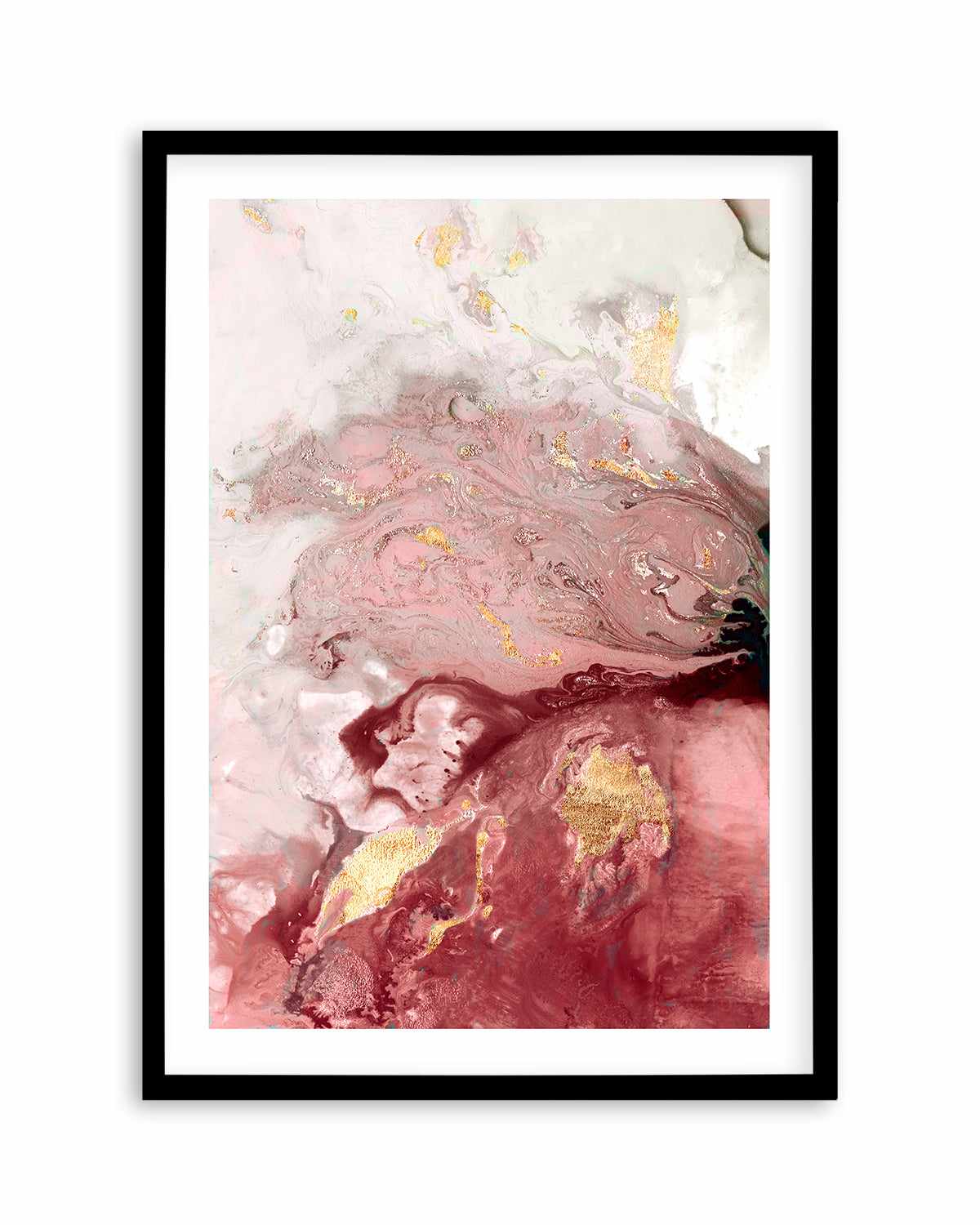 Ocean Splash Crimson I Art Print