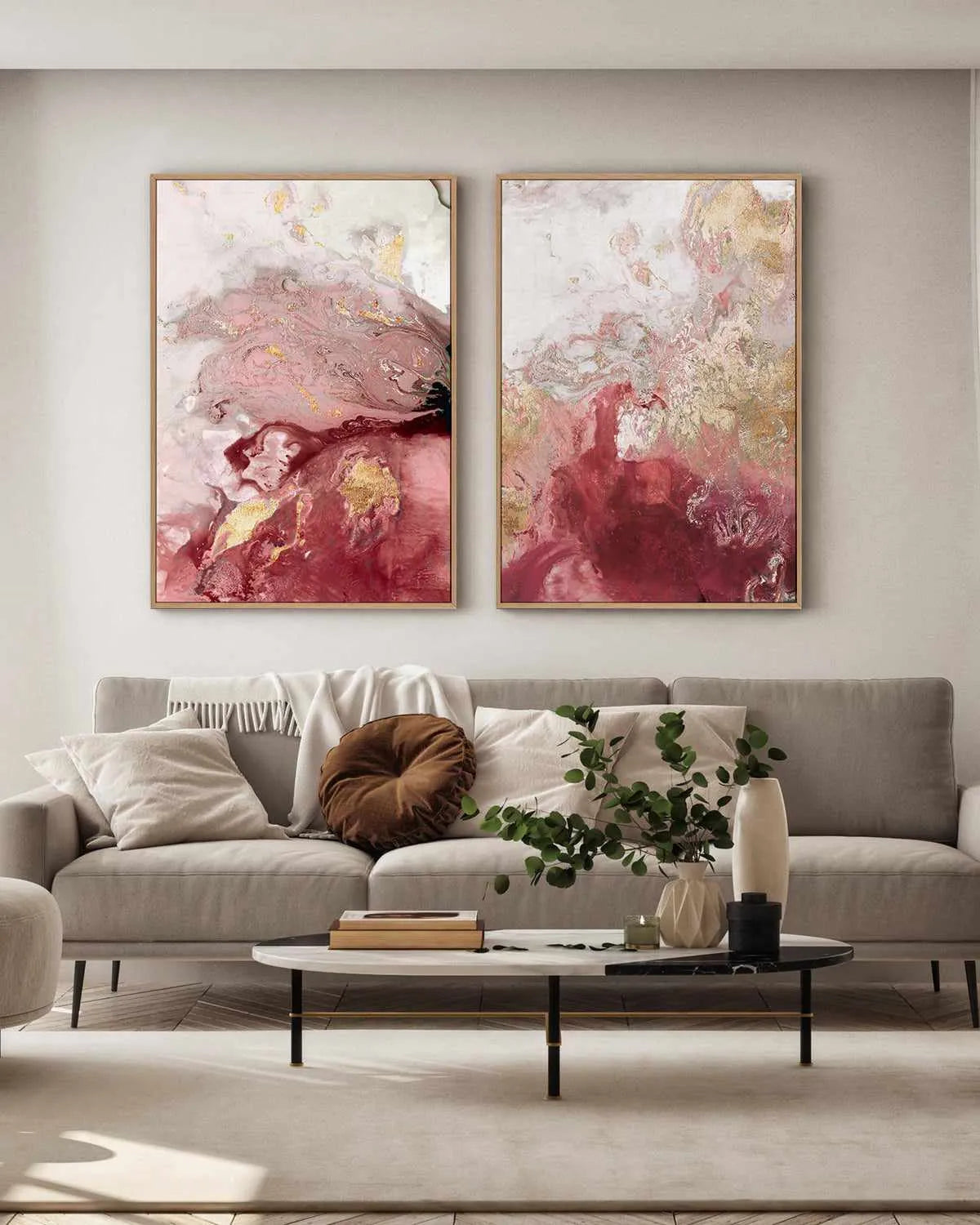 Ocean Splash Crimson I | Framed Canvas Art Print from Olive et Oriel where you can shop wallpaper and artworks online