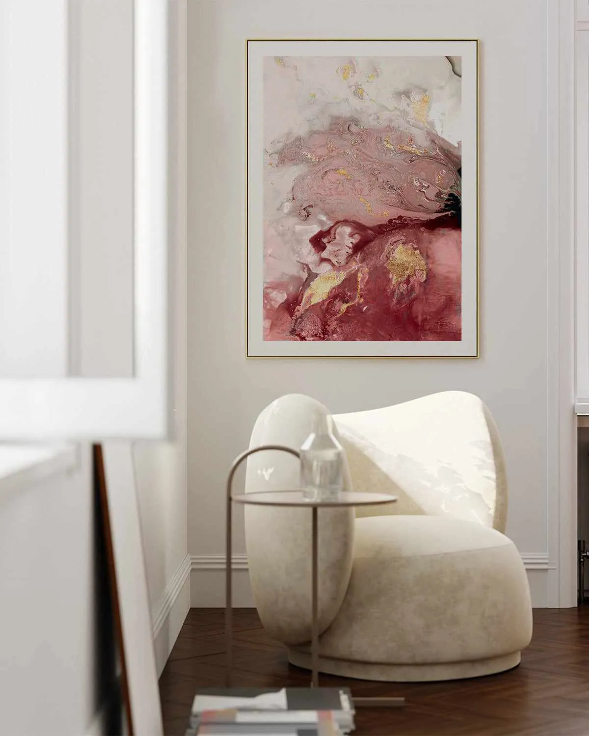 Ocean Splash Crimson I Art Print from Olive et Oriel where you can shop wallpaper and artworks online