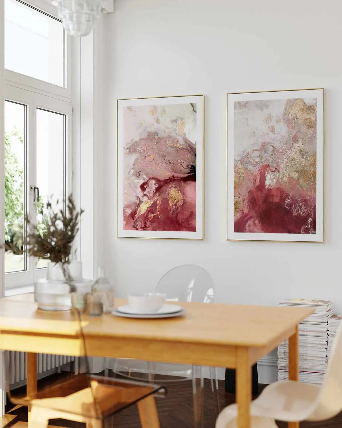 Ocean Splash Crimson II Art Print from Olive et Oriel where you can shop wallpaper and artworks online